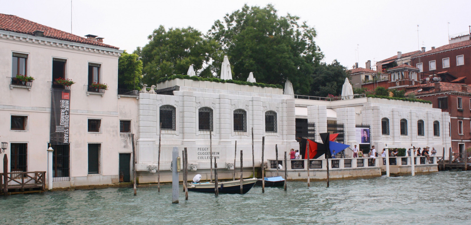 The Peggy Guggenheim Collection is a modern art museum on the Grand Canal in Venice, Italy. The museum was originally the private collection of the American heiress Peggy Guggenheim, who began displaying the artworks to the public seasonally in 1951. The collection is housed in the Palazzo Venier dei Leoni, an 18th century palace, which was Guggenheim's home. (Photo by: Universal History Archive/Universal Images Group via Getty Images)