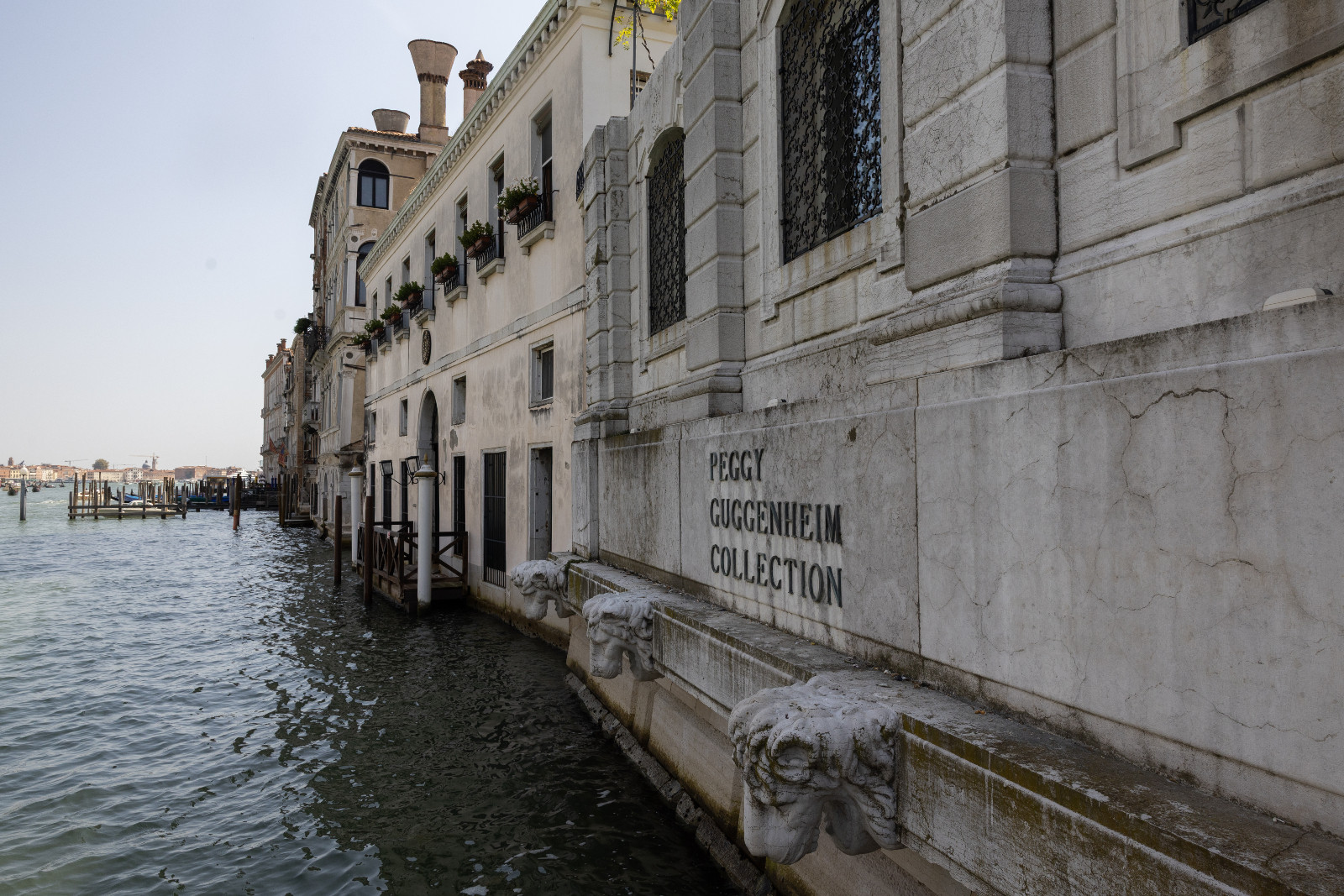 VENICE, ITALY - AUGUST 23: A view of the Gand Canal from The Peggy Guggenheim Collection on the Grand Canal in Venice. Venice is a in city northeastern Italy and the capital of the Veneto region, on August 23, 2024 in Italy. (Photo by Steve Christo - Corbis/Corbis via Getty Images)