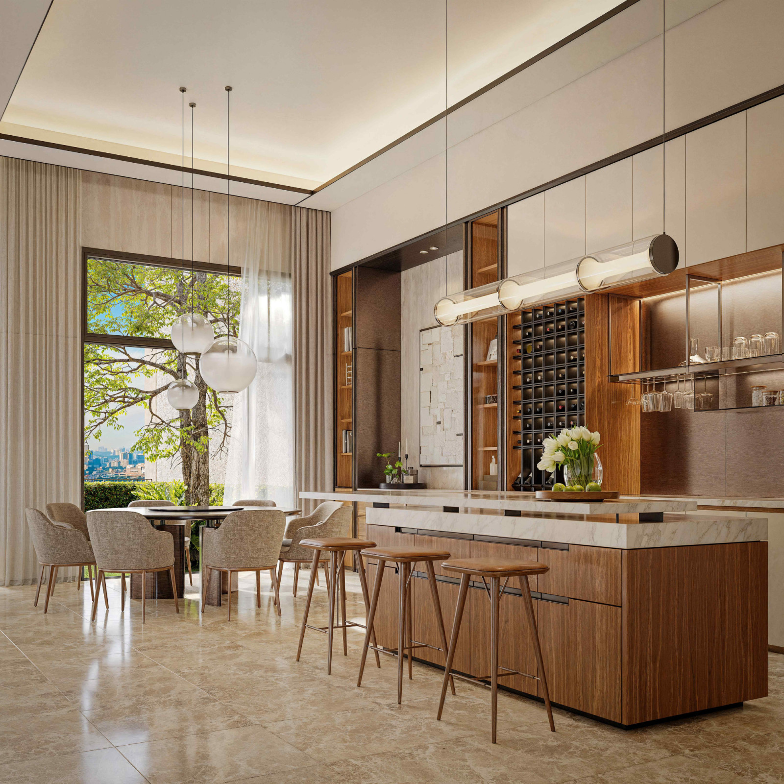 Generous communal areas support multi-generational living without compromising intimacy or comfort