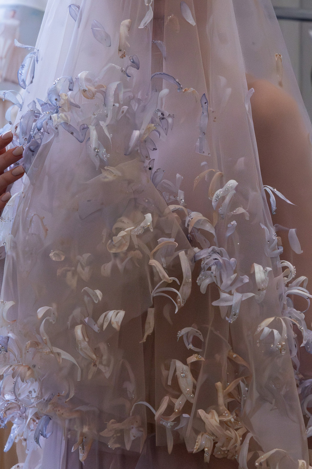 Detail from Phan Huy’s Haute Couture Fashion Week debut collection. (Photo: Huy Pham)
