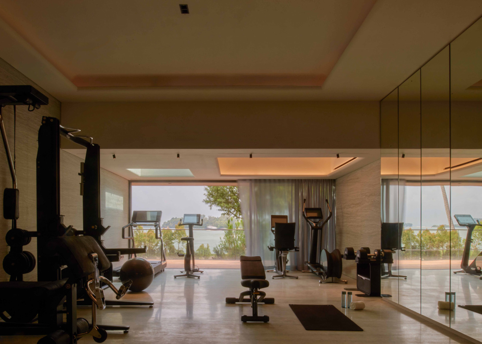 Soothing sea views ensure working out in the gym becomes a doubly rewarding endeavour