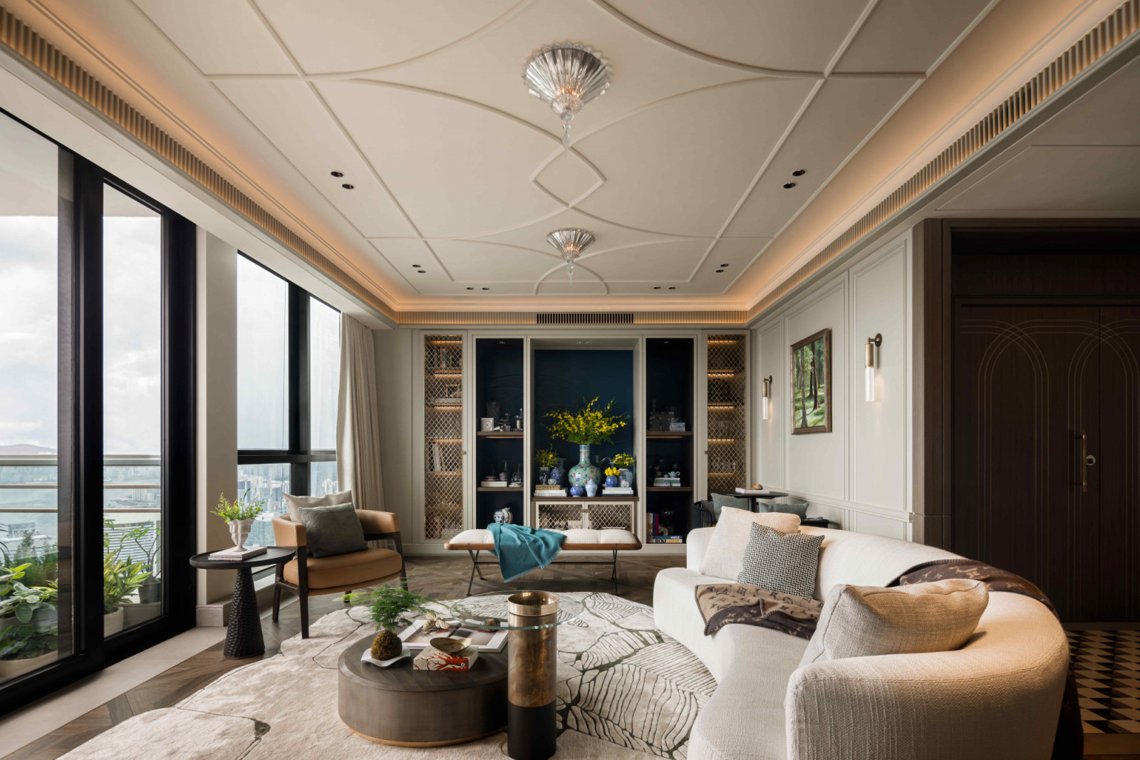 Designed by Clement C Studio, the duplex embodies an elegant balance between classical detailing and contemporary clarity
