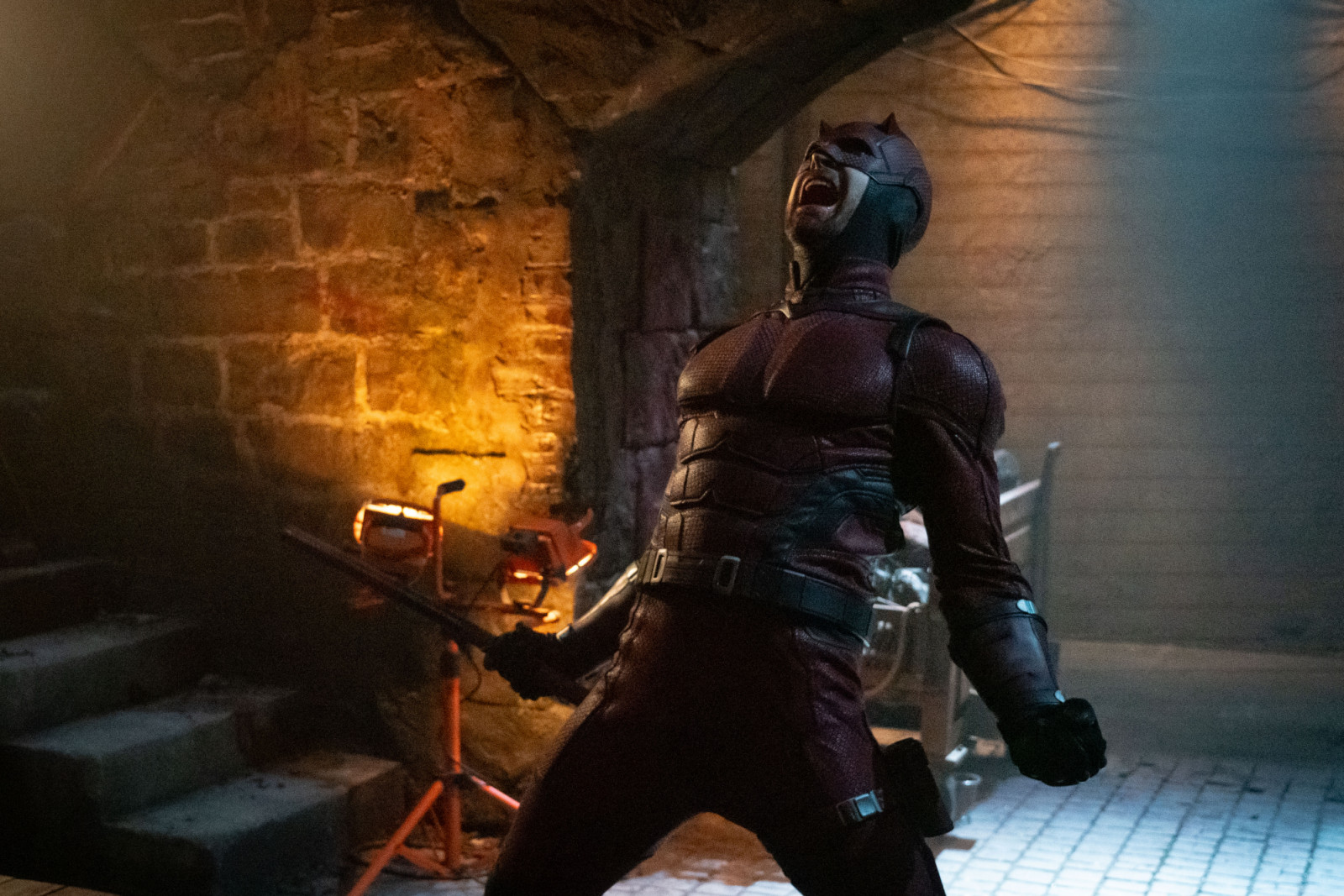 Daredevil/Matt Murdock (Charlie Cox) in Marvel Television's DAREDEVIL: BORN AGAIN, exclusively on Disney+. Photo by Giovanni Rufino. © 2025 MARVEL.