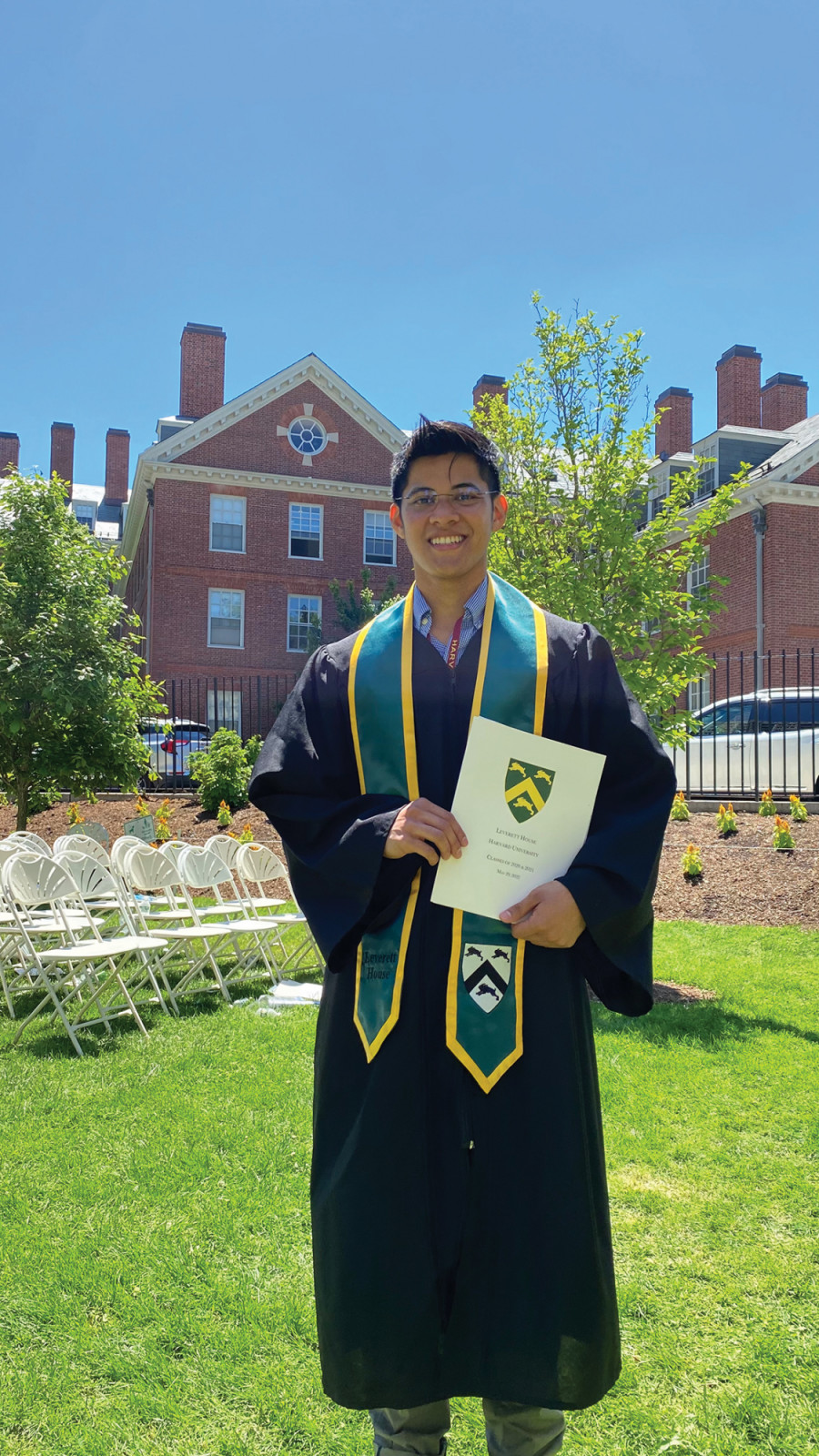 Romnick Blanco during his graduation at Harvard