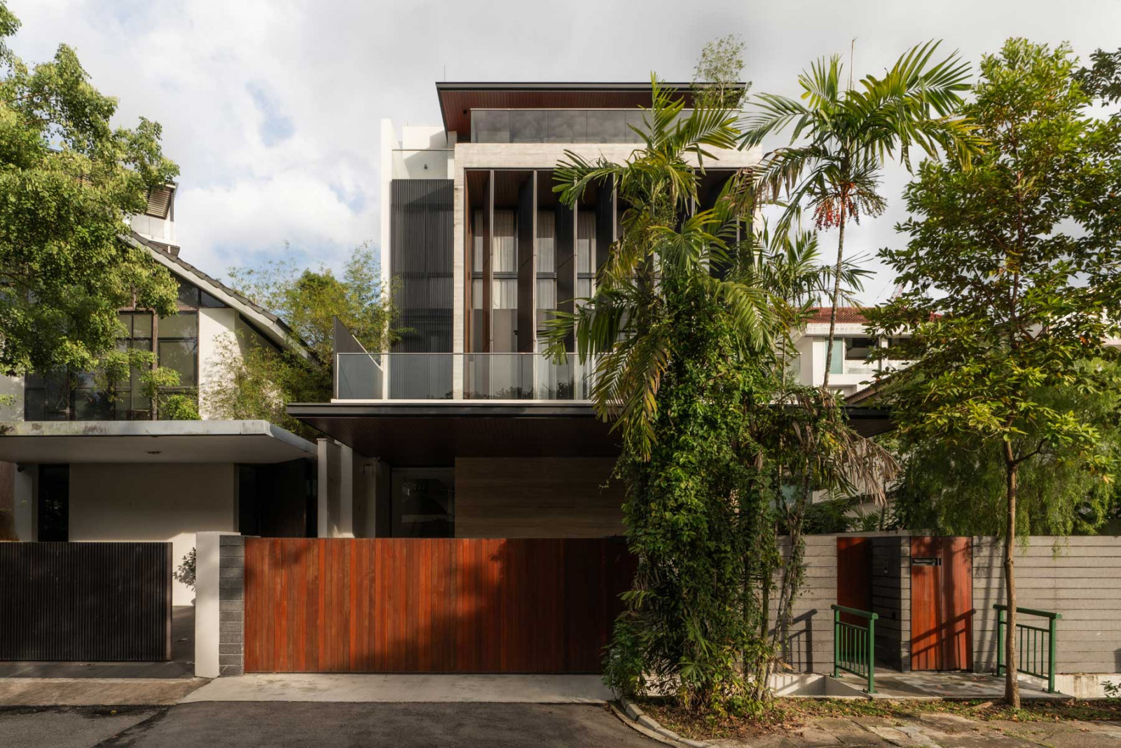 The home’s striking facade