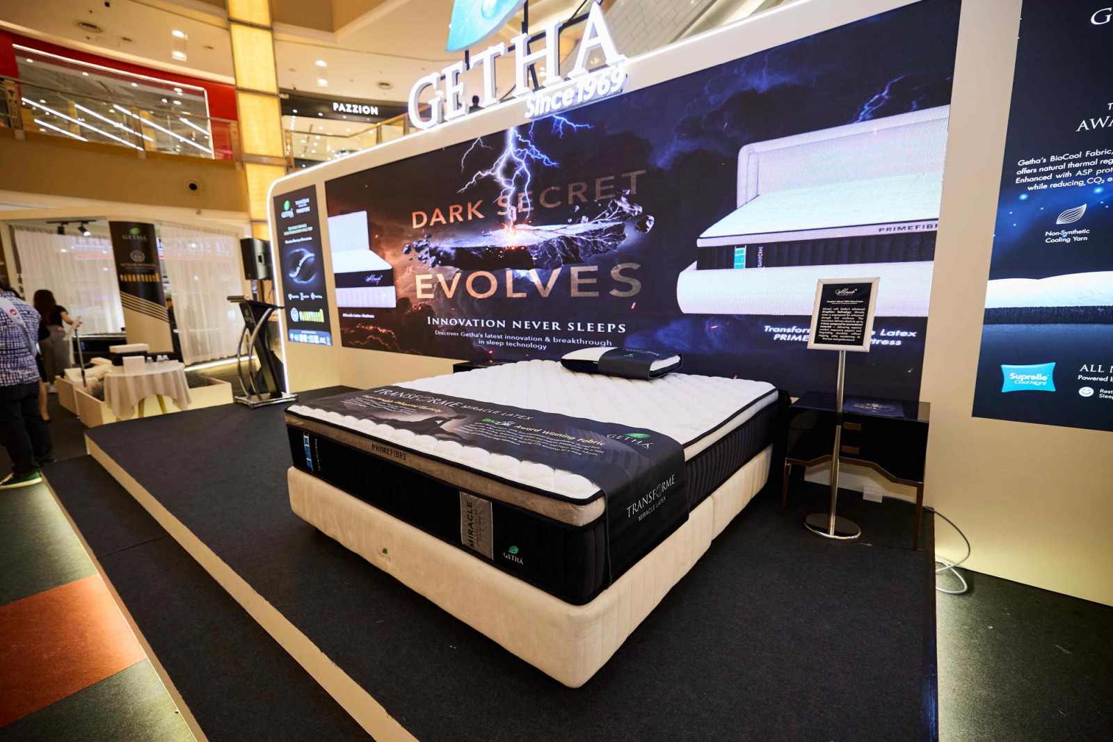 The latest Getha Transforme mattresses feature the Miracle Latex core, delivering up to four times the elasticity of conventional mattress materials