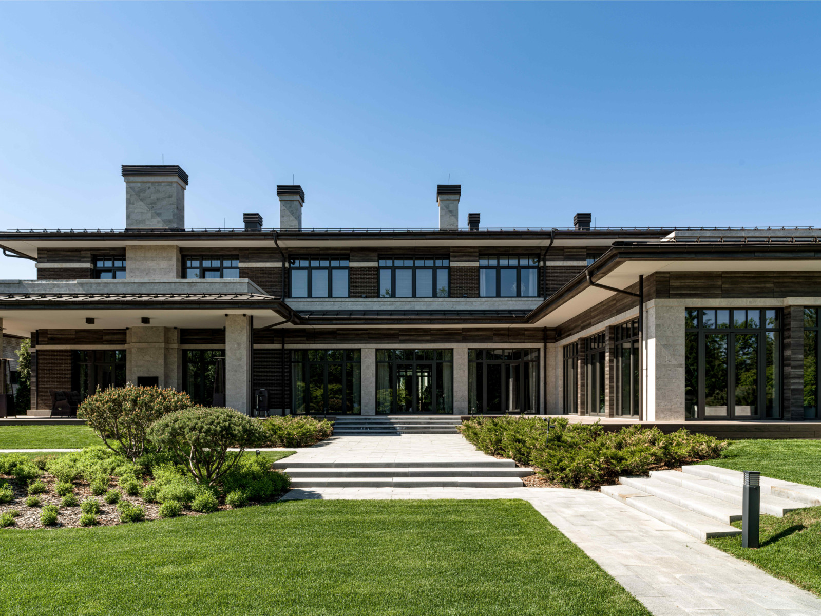 The countryside residence is located within the exclusive Monteville enclave in the Istra district of Moscow Oblast