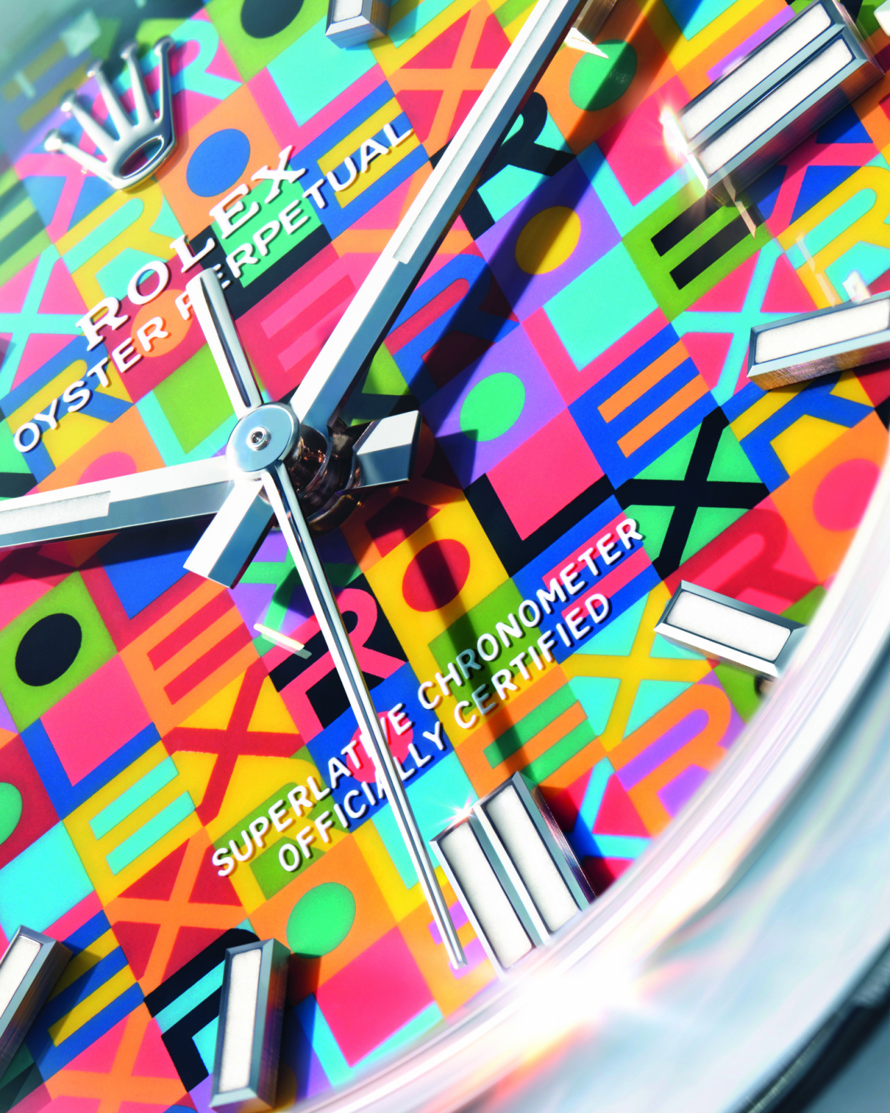 Ten colors of the Jubilee dial of
the Oyster Perpetual 36