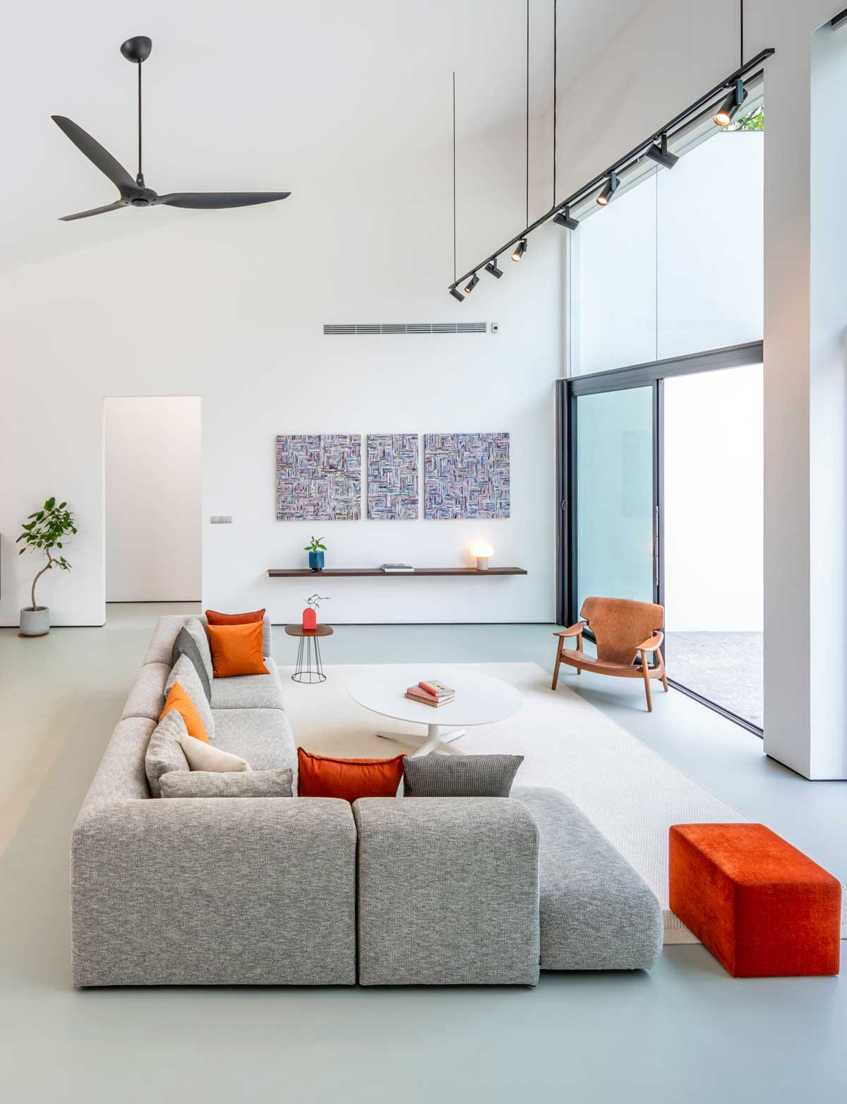 Another view of the airy living room