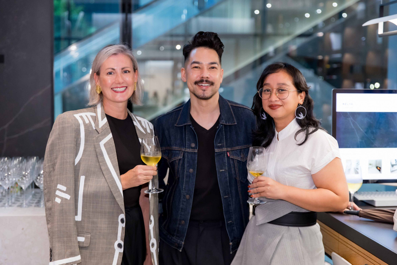 Aisha Hillary-Morgan, Tyler Wisler and Asih Jenie