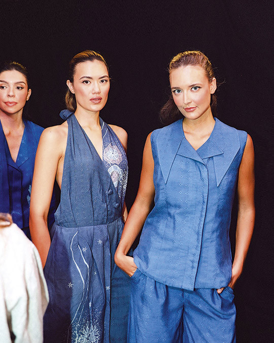 KaIND partnered slow fashion brand Allegra Jane and fashion lecturer Carla van Lunn to showcase its hand‑loomed silk at Brisbane Fashion Month 2024