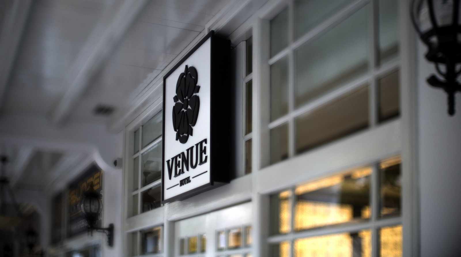 The Venue Hotel signage