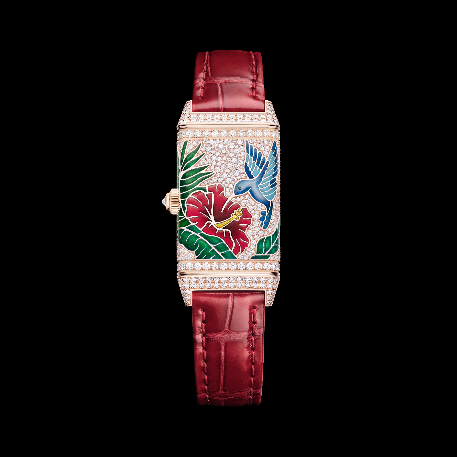Jaeger-LeCoultre Reverso One ‘Hibiscus Rosa’ (Photo: courtesy of Jaeger-LeCoultre)