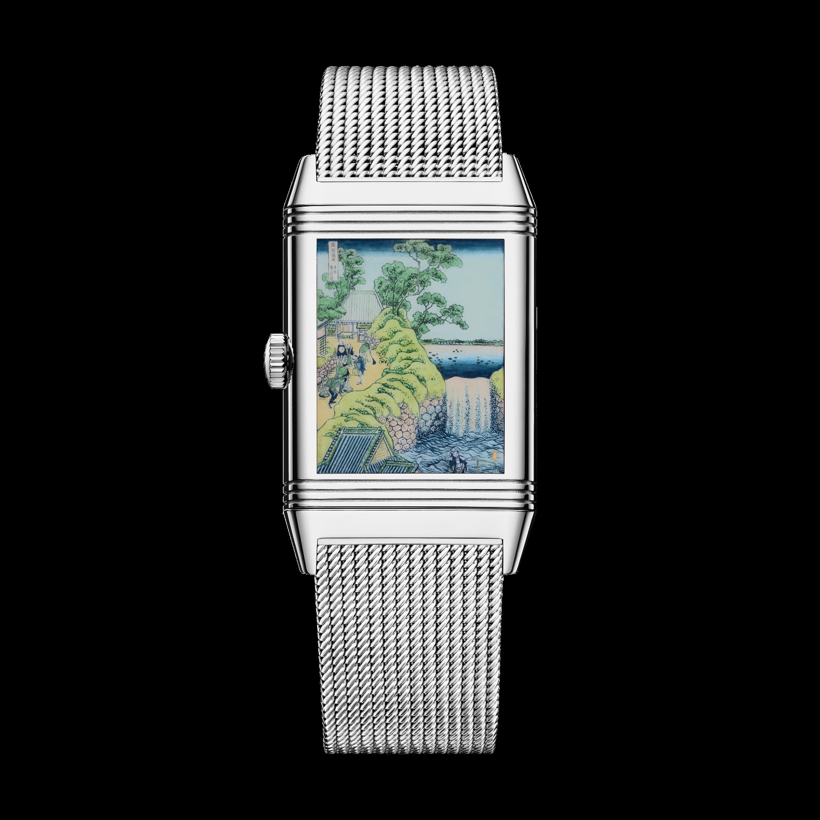 Jaeger-LeCoultre Reverso Tribute Enamel Hokusai Waterfalls Series - The Falls at Aoigaoka in the Eastern Capital (Photo: courtesy of Jaeger-LeCoultre)