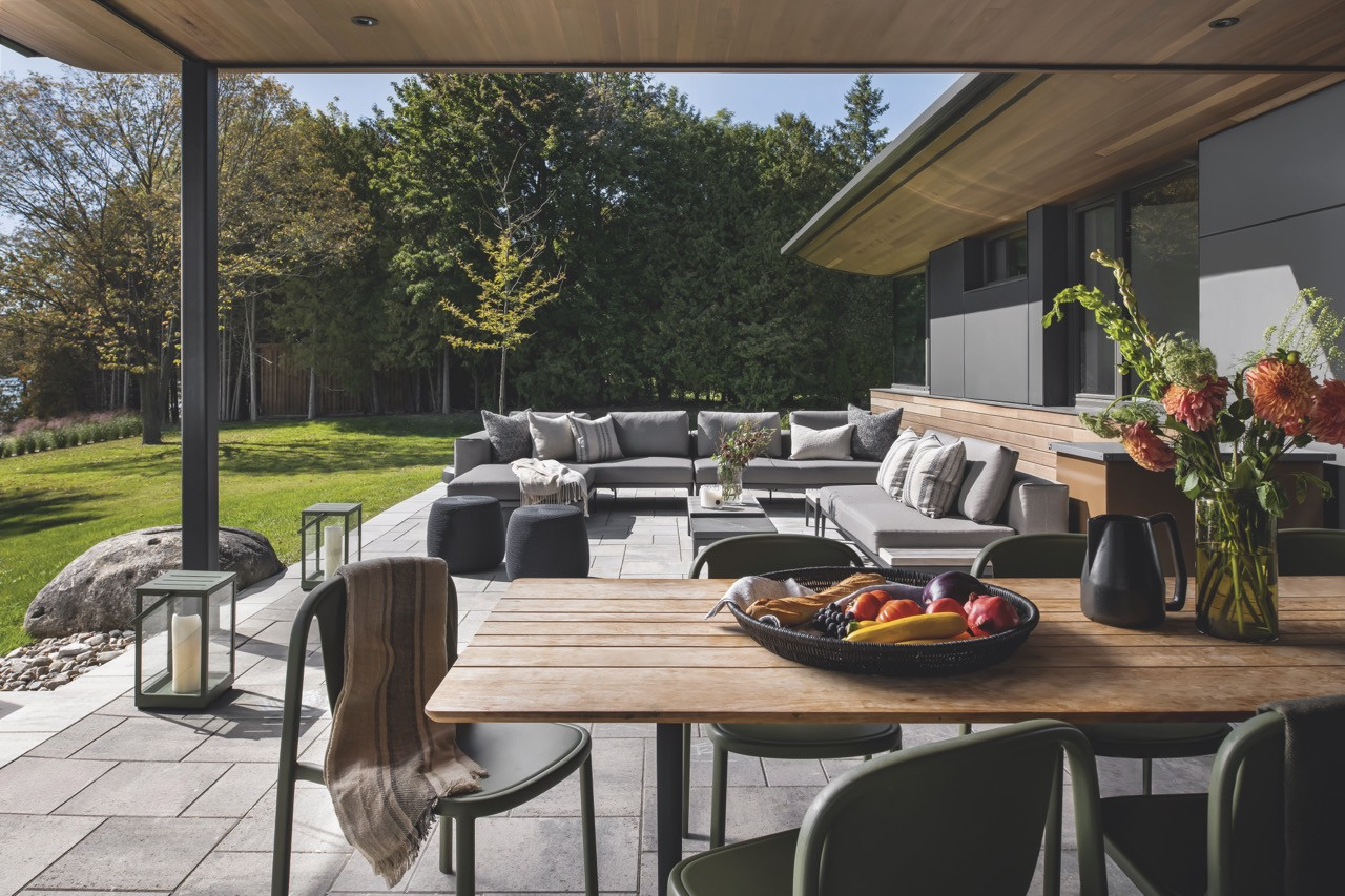 The roomy patio is an inviting, functional space ideal for cosy family gatherings and entertaining