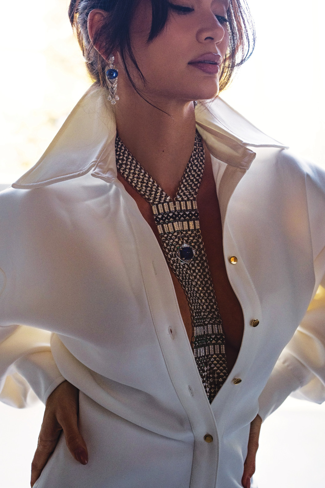 Pia in a Dang Hoang gown and Bvlgari High Jewellery