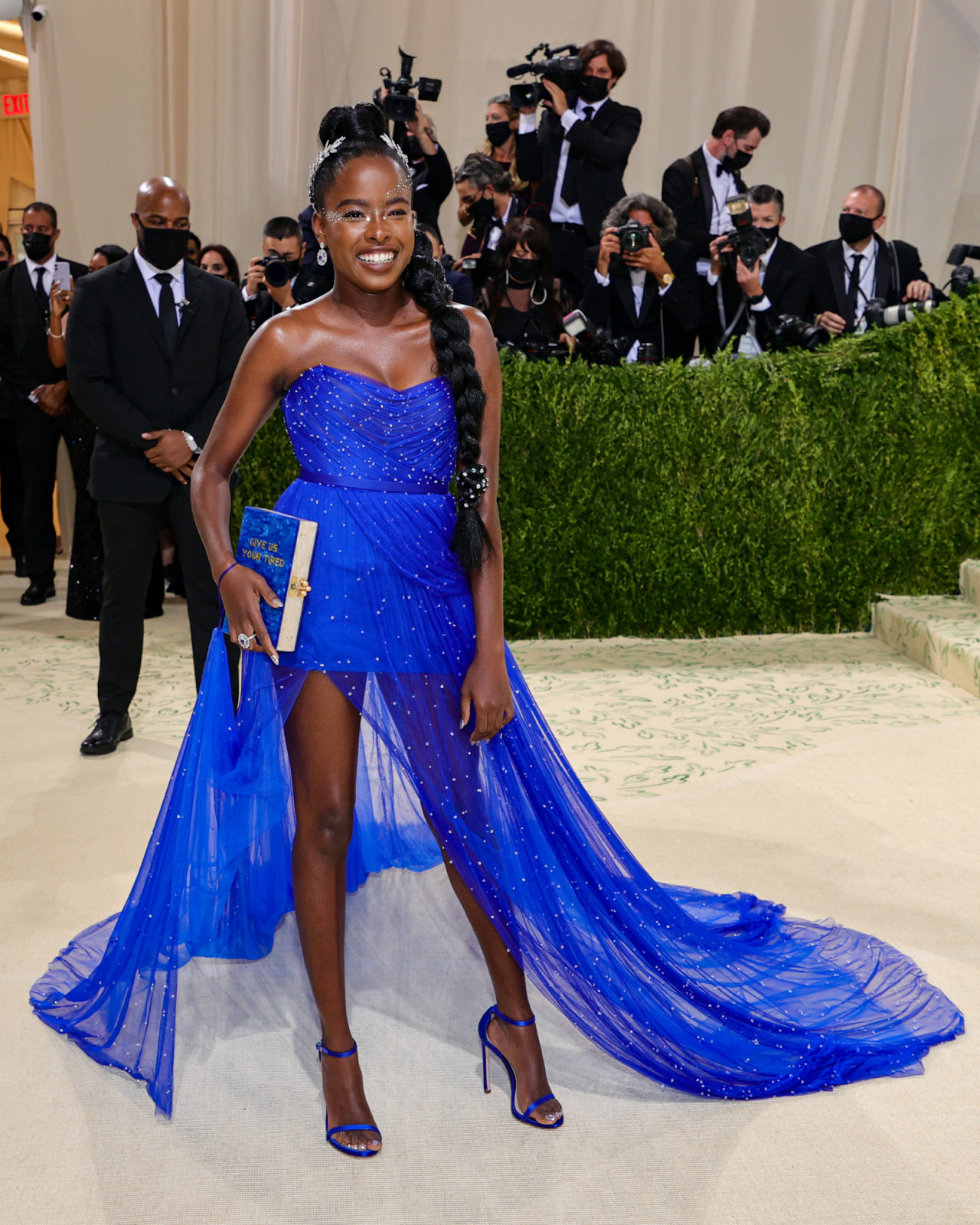 NEW YORK, NEW YORK - SEPTEMBER 13: Amanda Gorman attends The 2021 Met Gala Celebrating In America: A Lexicon Of Fashion at Metropolitan Museum of Art on September 13, 2021 in New York City. (Photo by Theo Wargo/Getty Images)