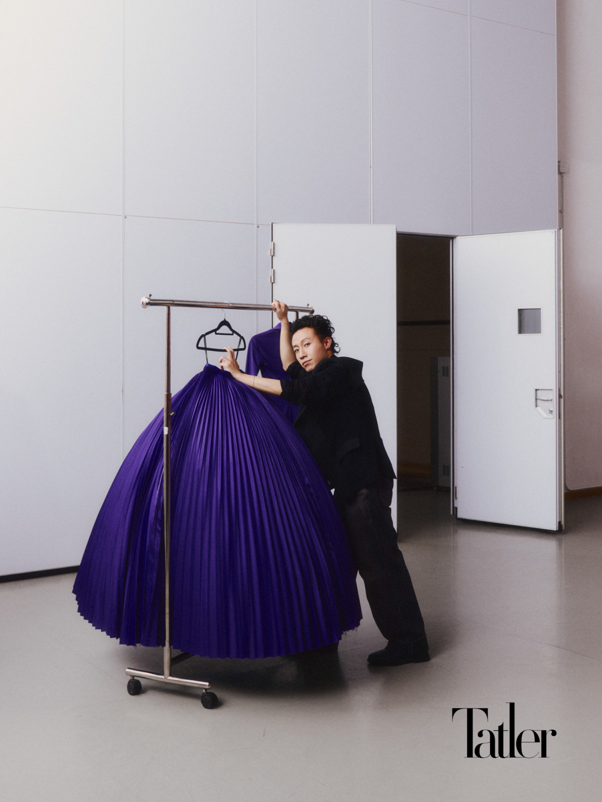 Robert Wun, photographed for Tatler, with a costume from Hong Kong Ballet’s ‘Martlet’. (Photo: Hungmc)