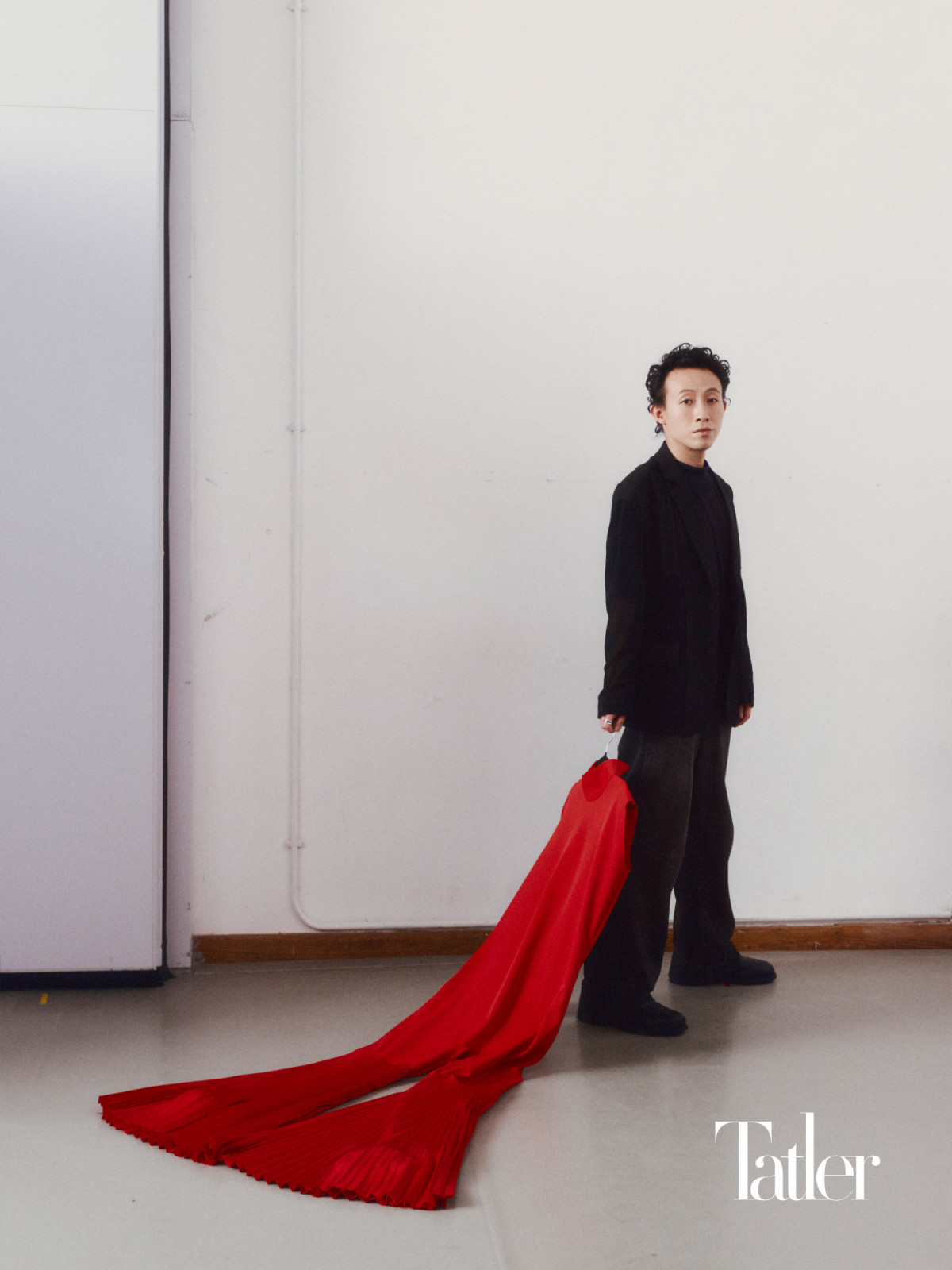 Robert Wun, photographed for Tatler, with a costume from Hong Kong Ballet’s ‘Martlet’. (Photo: Hungmc)