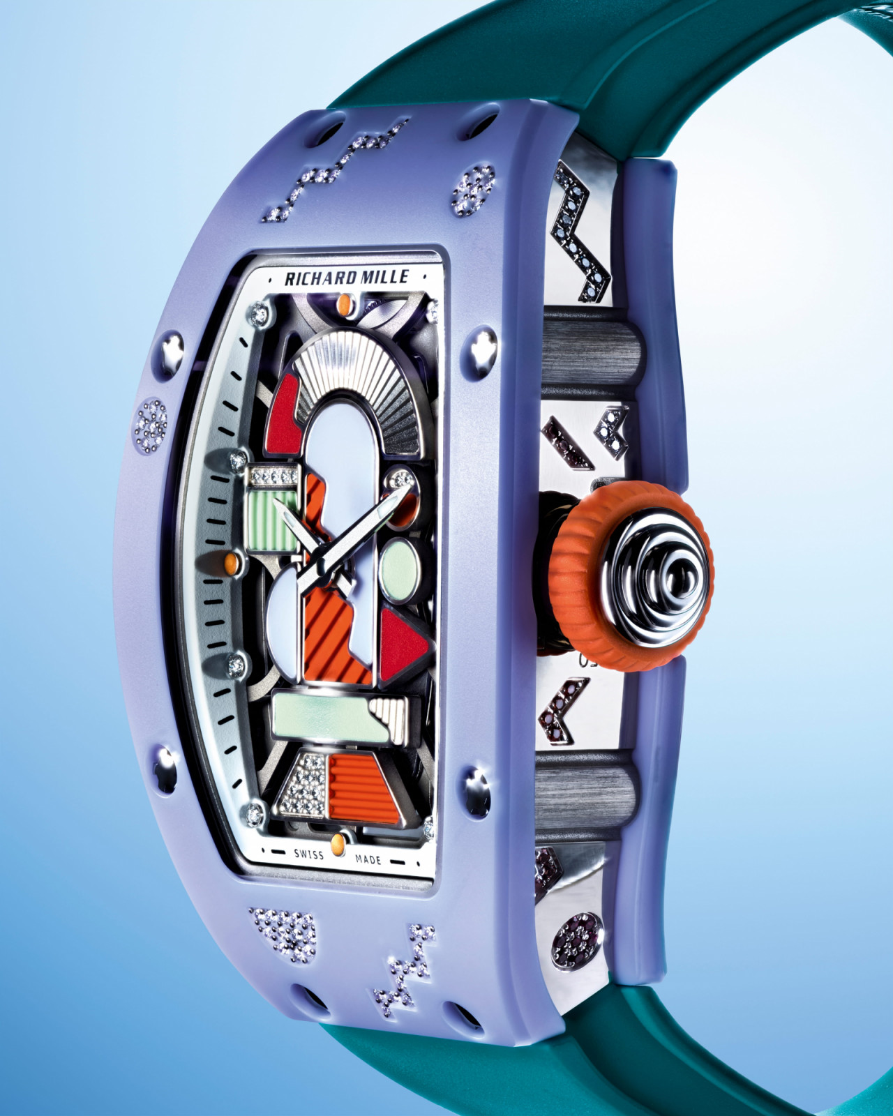 The lavender version of the RM 07-01 (Photo: courtesy of Richard Mille)