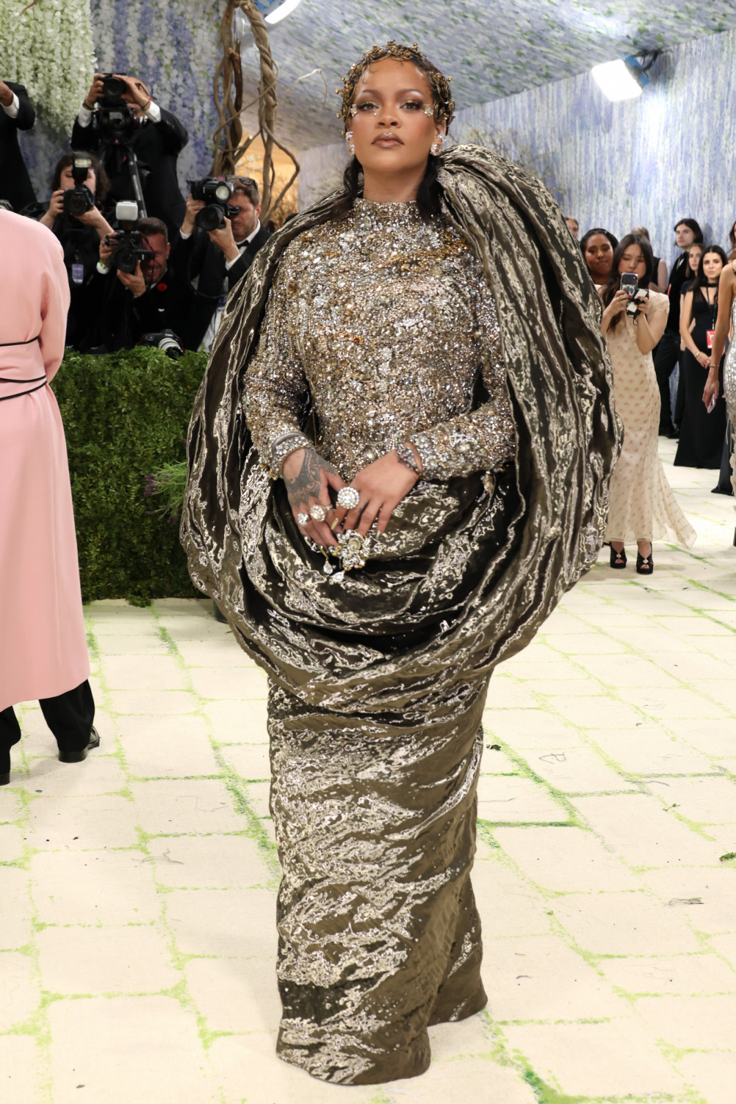 NEW YORK, NEW YORK - MAY 04: Rihanna attends the 2026 Met Gala celebrating "Costume Art" at the Metropolitan Museum of Art on May 04, 2026 in New York City. (Photo by John Shearer/WireImage)
