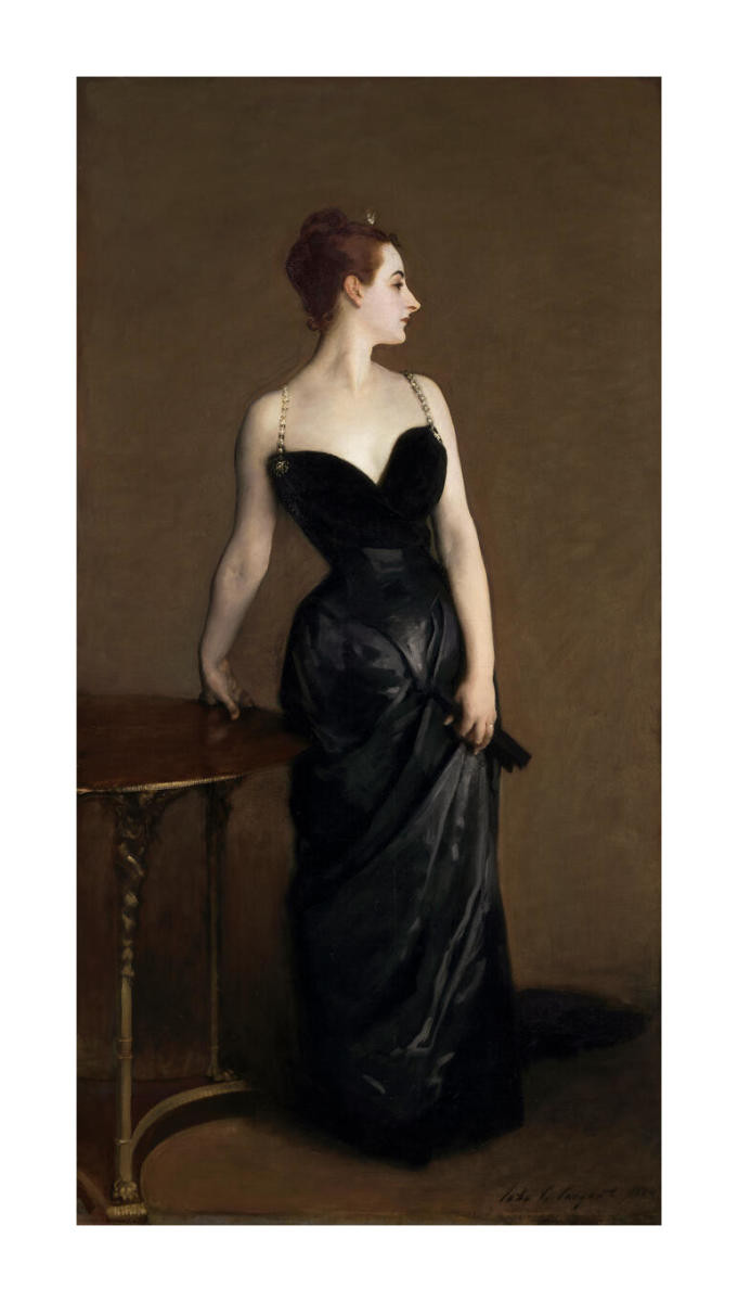 John Singer Sargent, Madame X (Madame Pierre Gautreau) (Painting: Oil on canvas, 82 1/8 x 43 1/4in. (208.6 x 109.9cm) Framed: 95 3/4 x 56 5/8 x 5 in. (243.2 x 143.8 x 12.7 cm))