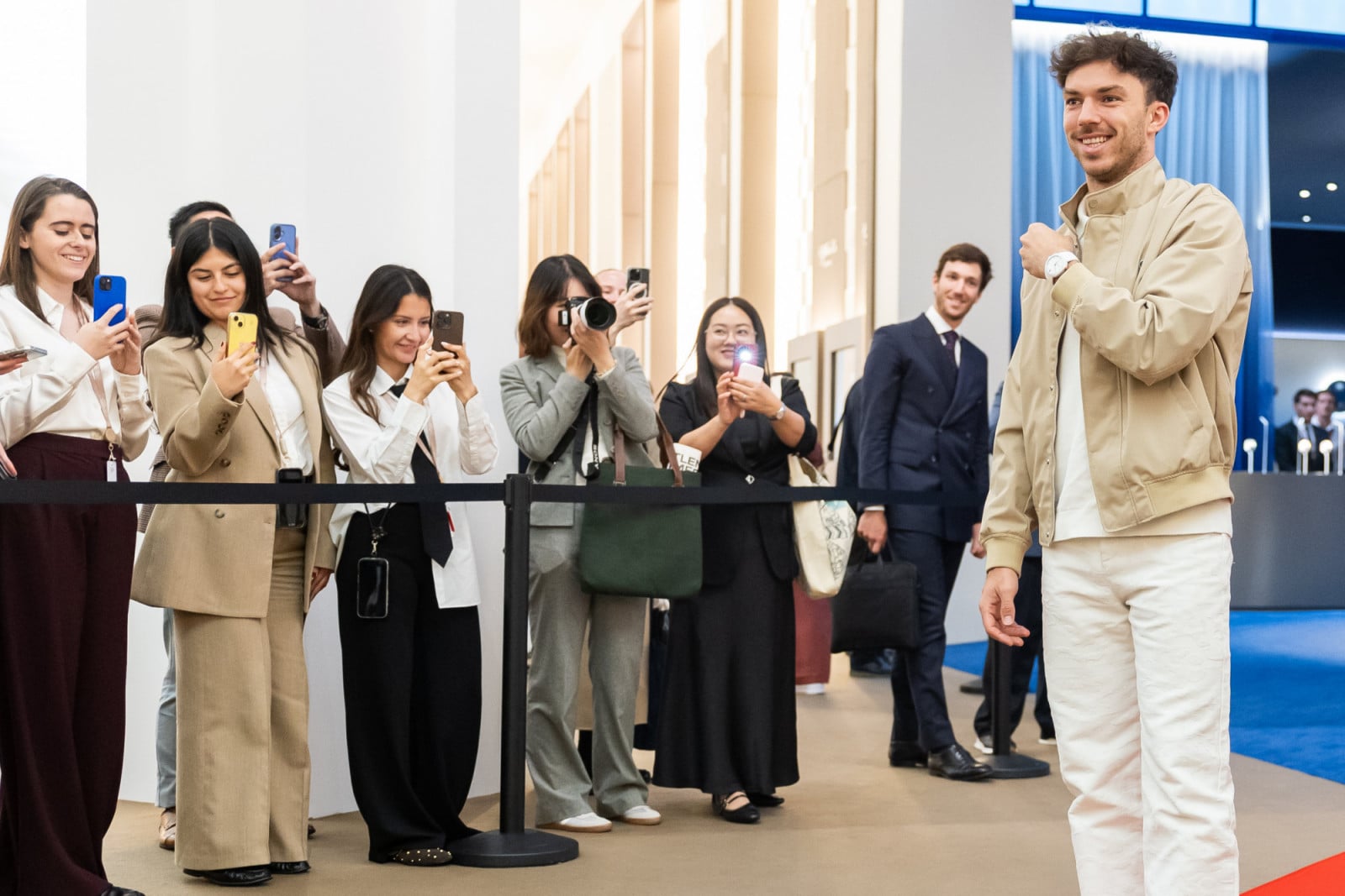 Pierre Gasly, French Formula 1 driver, at Watches and Wonders GENEVA, in Geneva, Switzerland, Wednesday, April 15, 2026. The largest watchmaking event of the year bringing together the leading names of the industry from April 14 to April 20, 2026 at Geneva Palexpo. (WWGF/KEYSTONE/Cyril Zingaro)