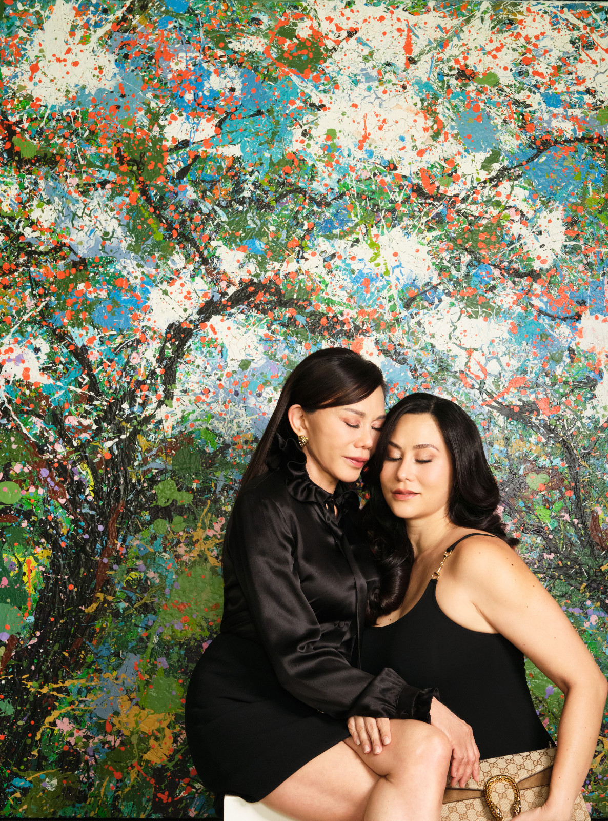 Dr Vicki Belo and Cristalle Belo-Pitt share a tender moment while looking stunning in Gucci