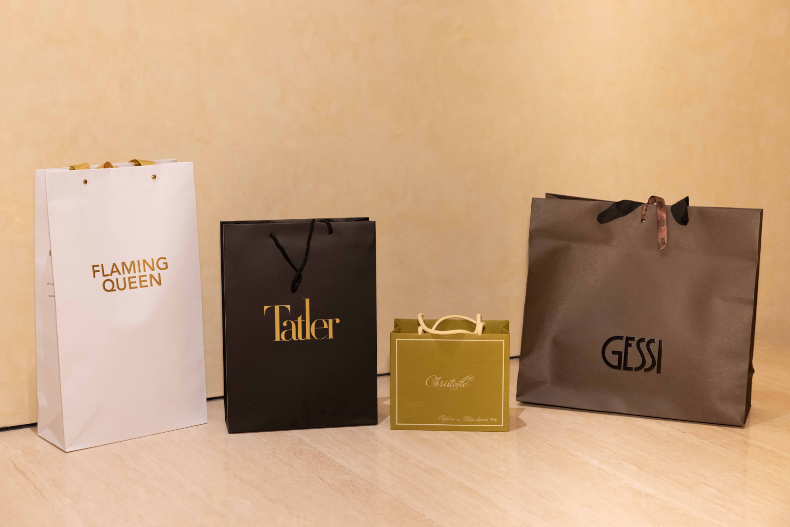A display of gifts given to the esteemed guests