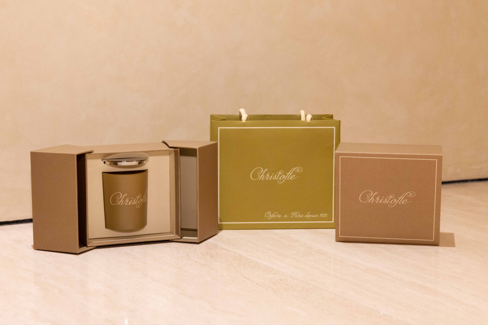 Engraved scented candle by Christofle