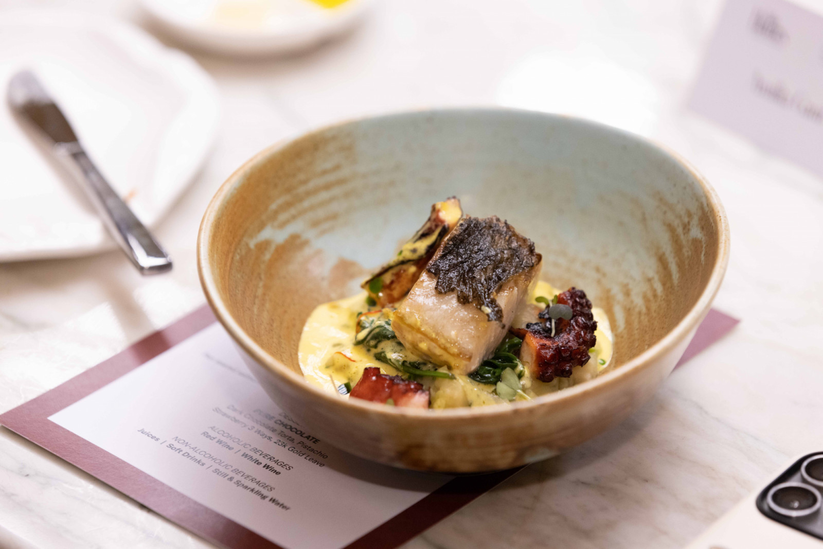 Pacific cod fish with octopus