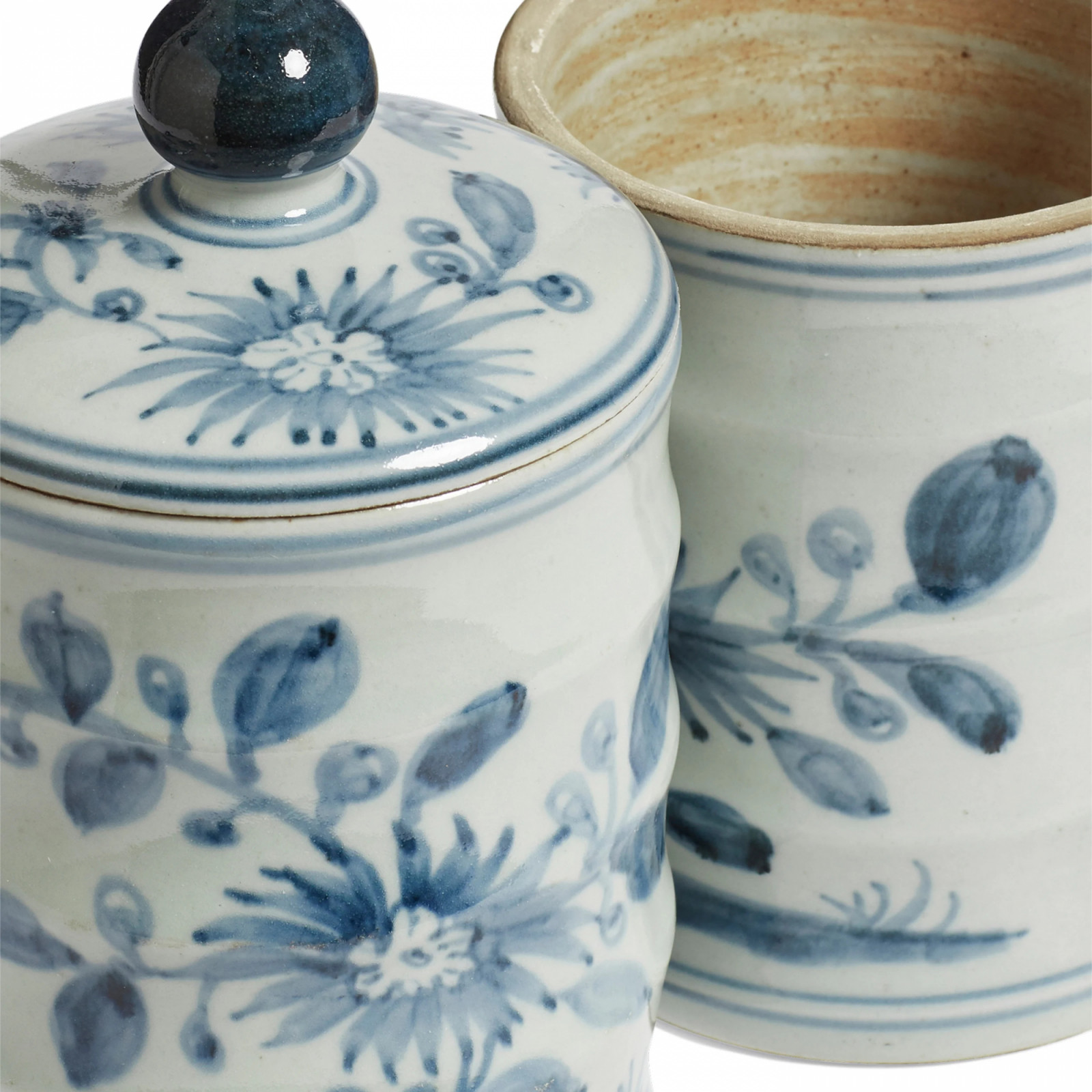 Details of the Chun Lidded Pots by Oka
