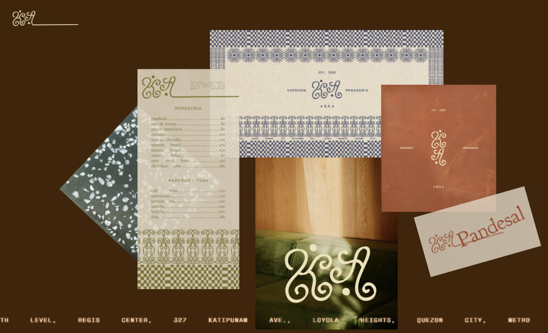 Promotional materials for a new cafe concept along Katipunan called Ka, created by Tayo Archipelagic Design Agency
