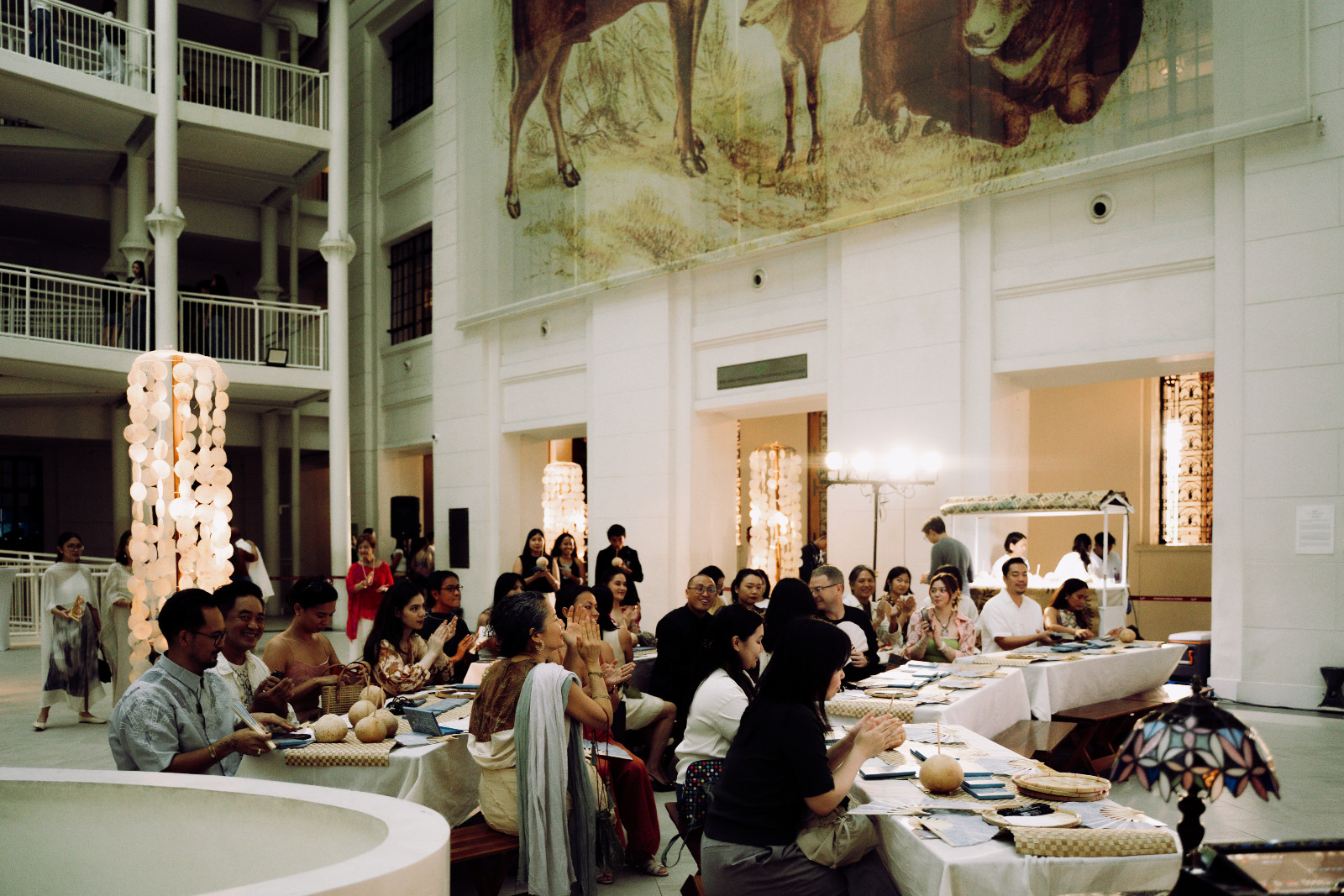 Guests listen intently as co-founders Isabella Tanjutco and Natasha Tanjutco of Tayo Archipelagic Design Agency walk them through their distinctive story and launch their Living Lexicon of Filipino terms