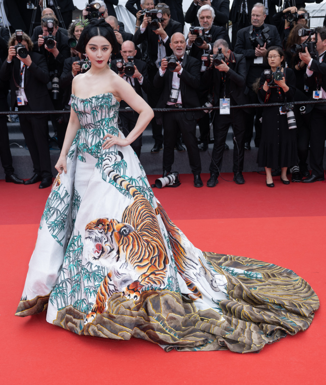 CANNES, FRANCE - MAY 16:  Fan Bingbing attends the "Jeanne du Barry" Screening & opening ceremony red carpet at the 76th annual Cannes film festival at Palais des Festivals on May 16, 2023 in Cannes, France. (Photo by Samir Hussein/WireImage)