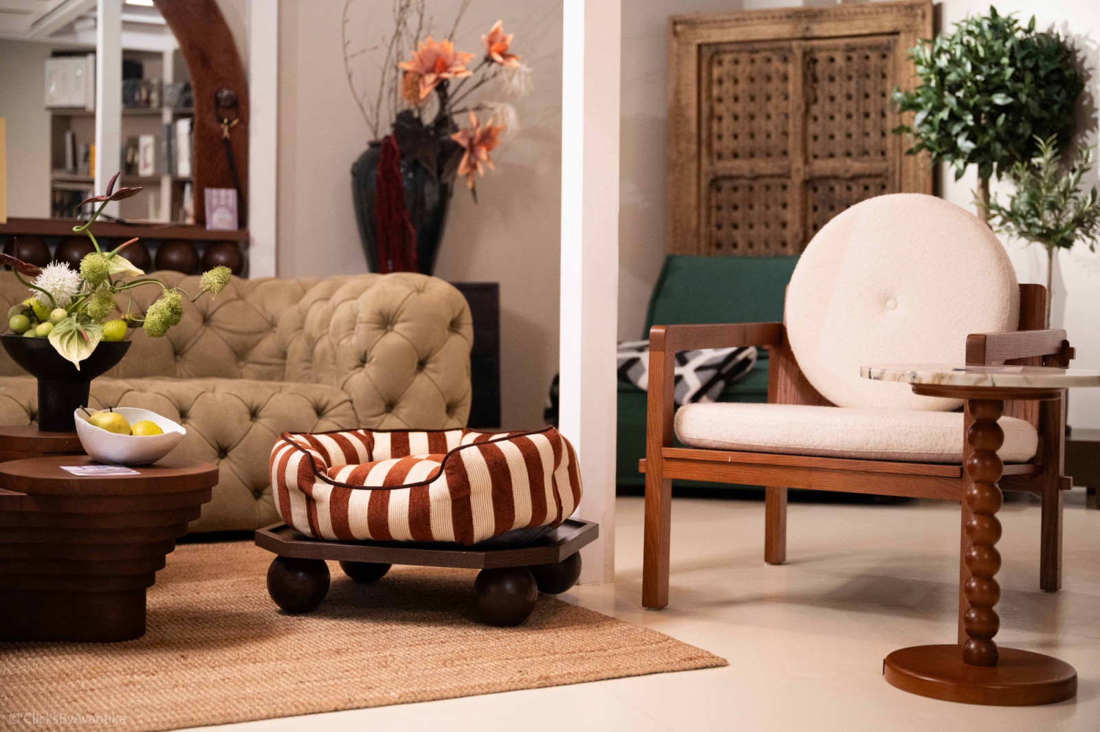 Rhythm Stripe Pet Bed from Atelier V&A’s Atelier One Collection