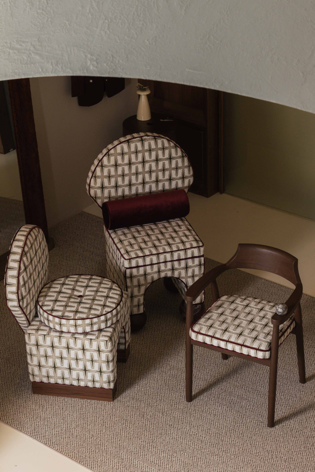 Designed as a series of sculptural yet functional pieces, the furniture collection establishes many of the visual codes now associated with Atelier V&A