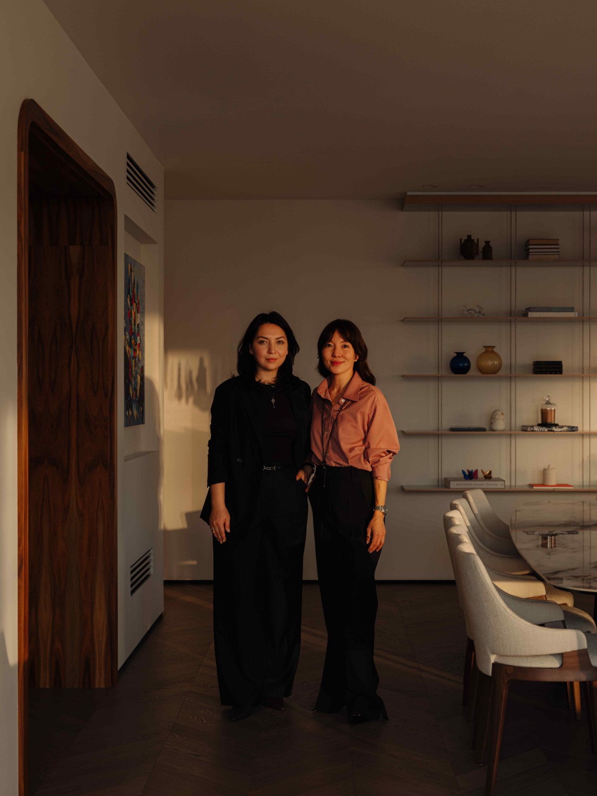 Founder and head interior designer of AKKA Interiors, Aizhana Kunayeva (left), and executive partner Aidana Koshumbayeva