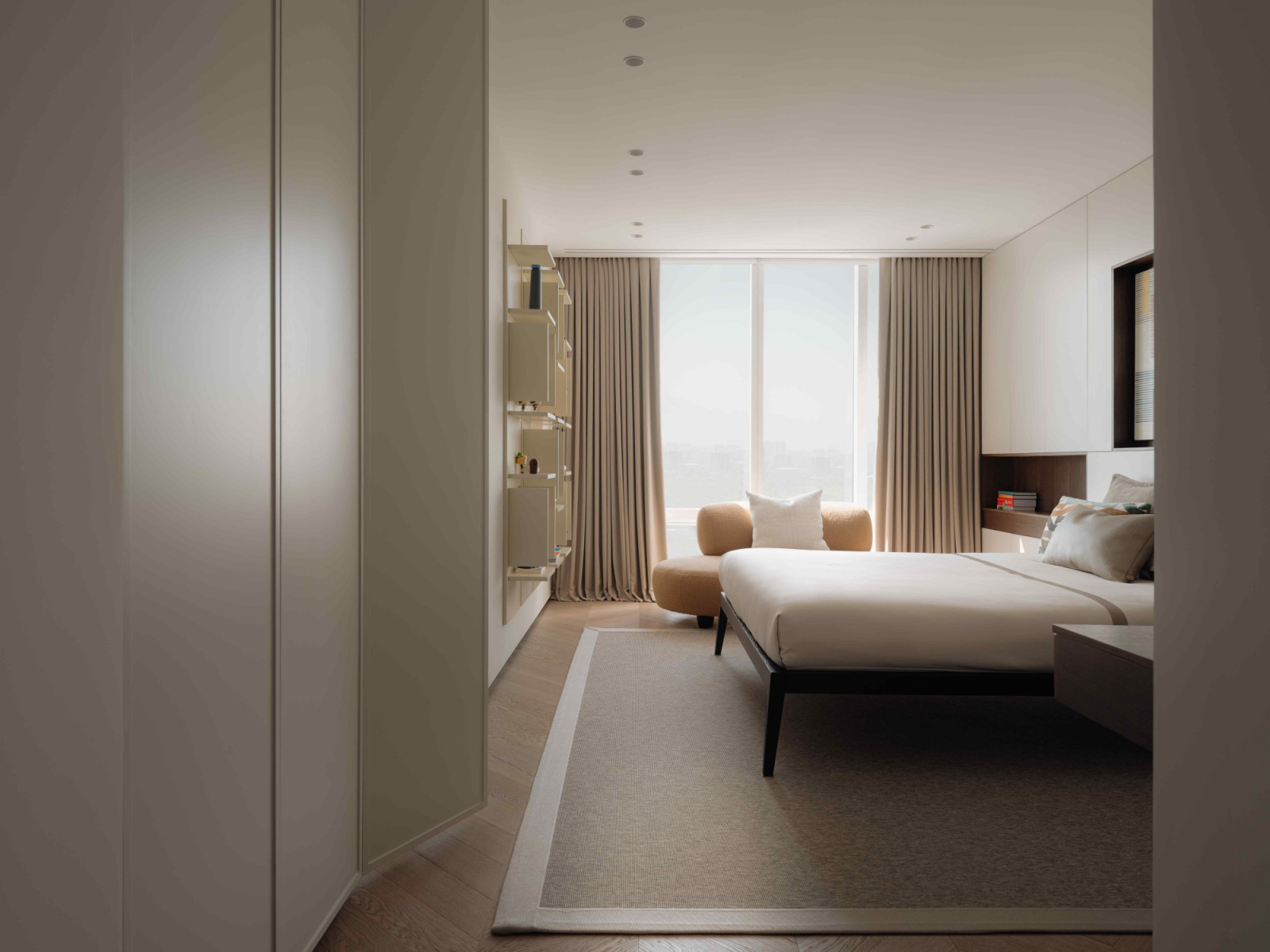 The boy’s bedroom with ample natural light