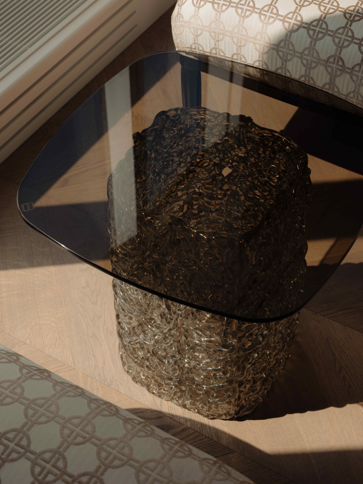 The Fiam Coffee Table catching sunlight