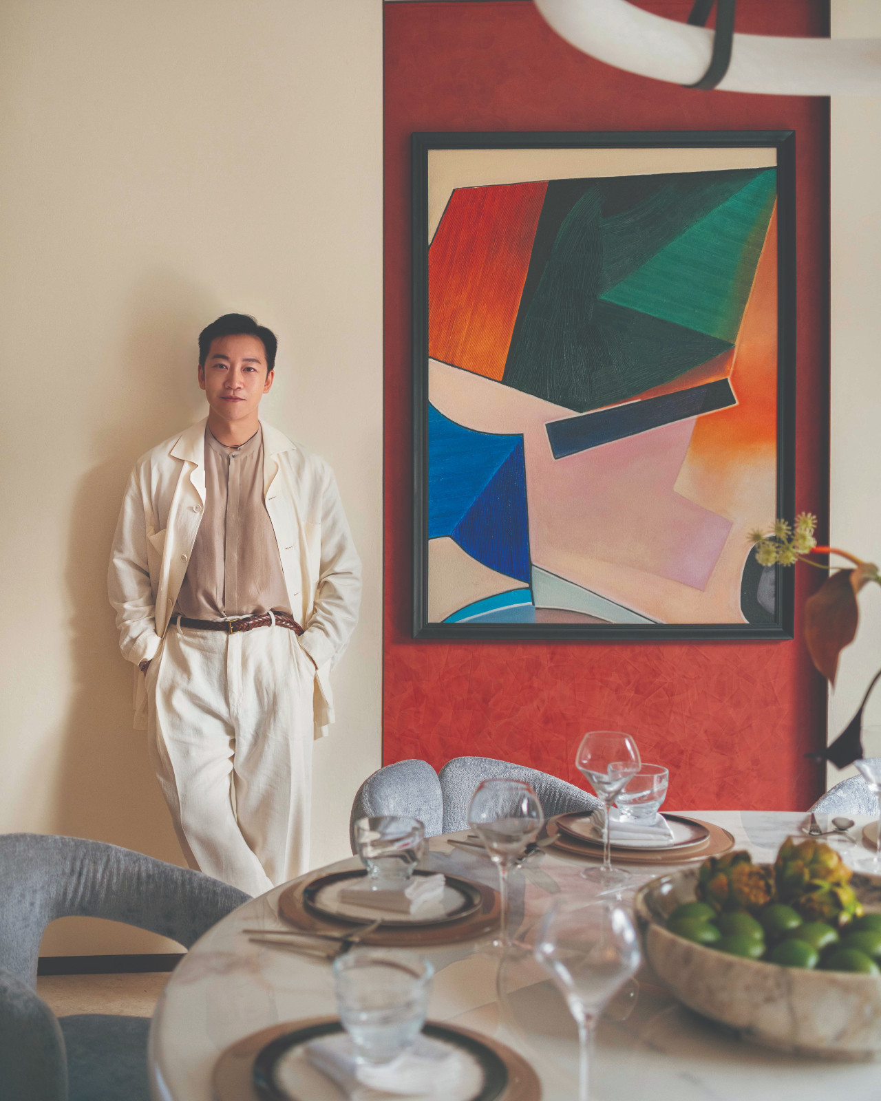 Nelson Chow, in the Cabin Residence dining room. (Photo: courtesy of NC Design + Architecture)