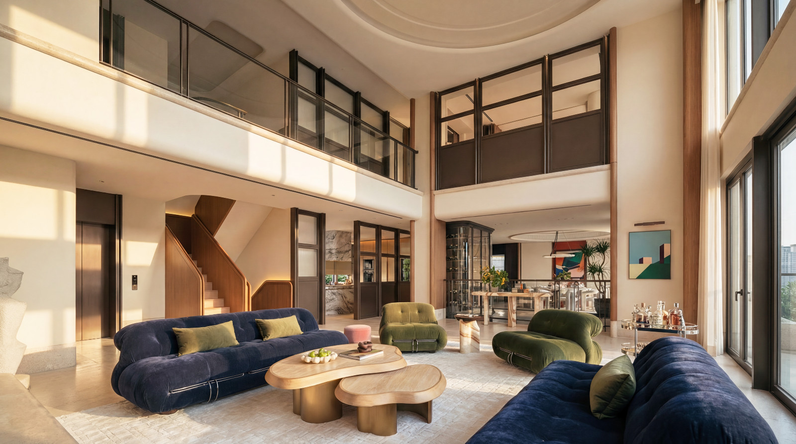 The double-height windows blur the line between indoors and out. (Photo: courtesy of NC Design + Architecture)