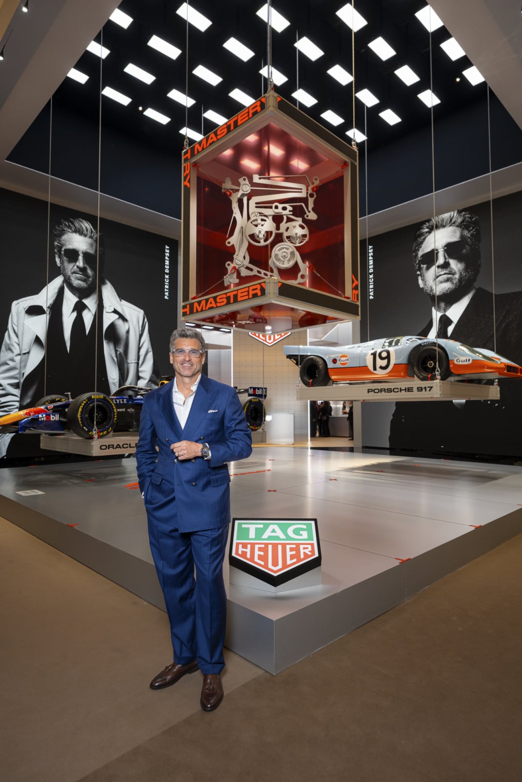 Patrick Dempsey at the Tag Heuer booth in Watches and Wonders 2026