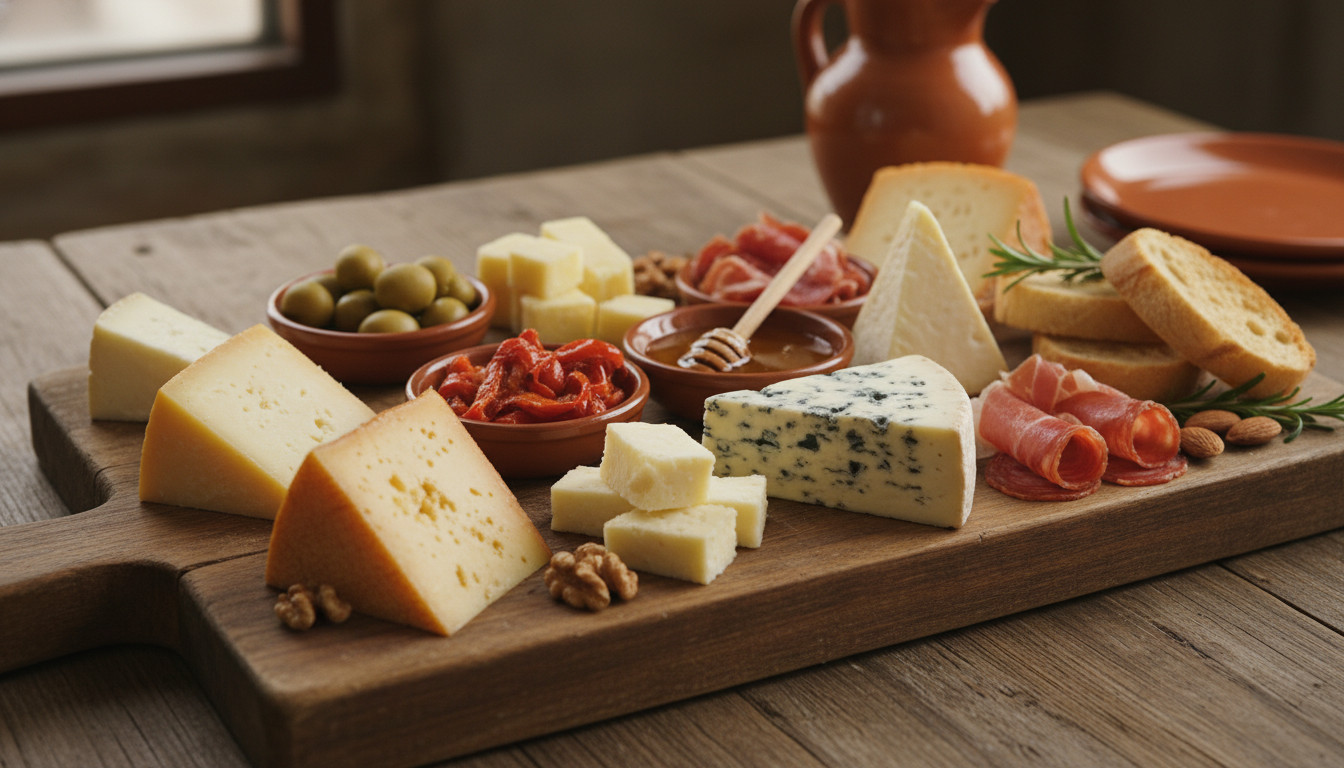 Classic Spanish cheeses like Manchego, Cabrales and Tetilla deserve a spot on your tapas board (Photo: AI-generated image)