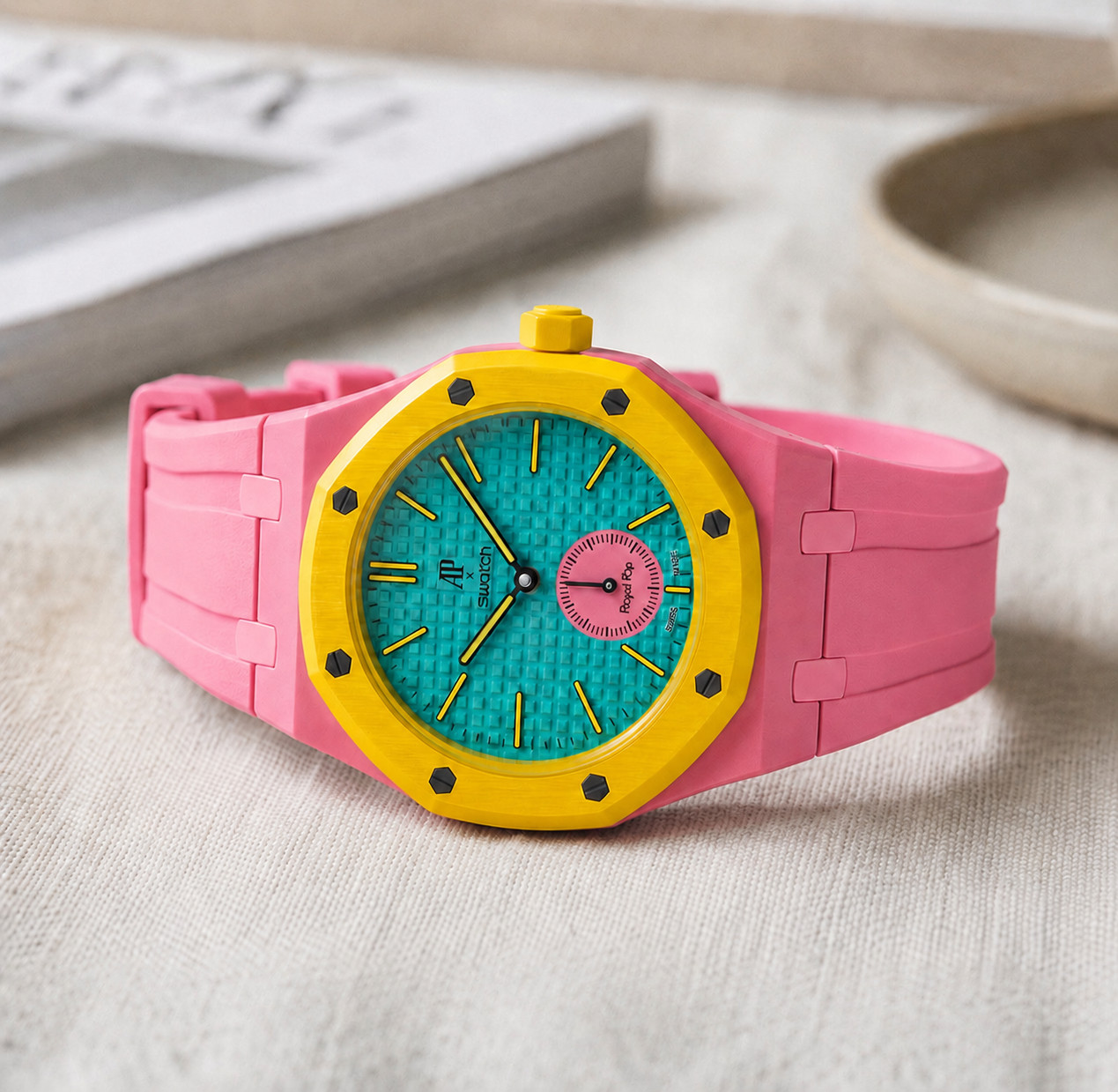 The Royal Pop Otg Roz, rendered by Delugs as part of Project WristPop. Eight colourways, one mission: getting the Royal Pop on your wrist (Photo: courtesy of Delugs)