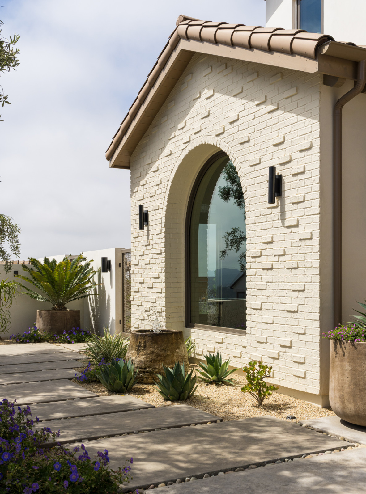 The exterior of a family home designed by Kimberly Oxford Interiors in Santa Rosa, California