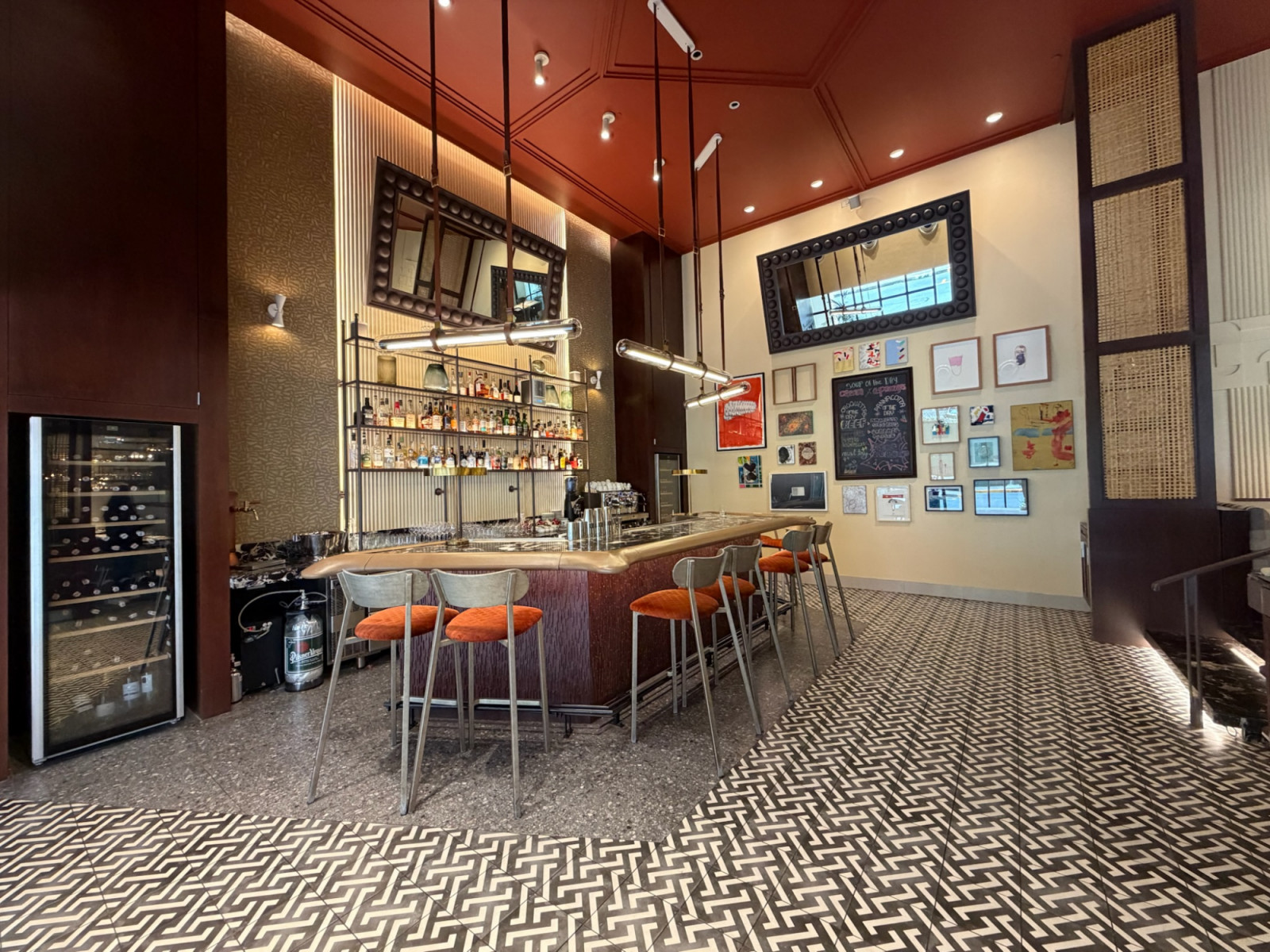 The interiors of Harry's Bistro