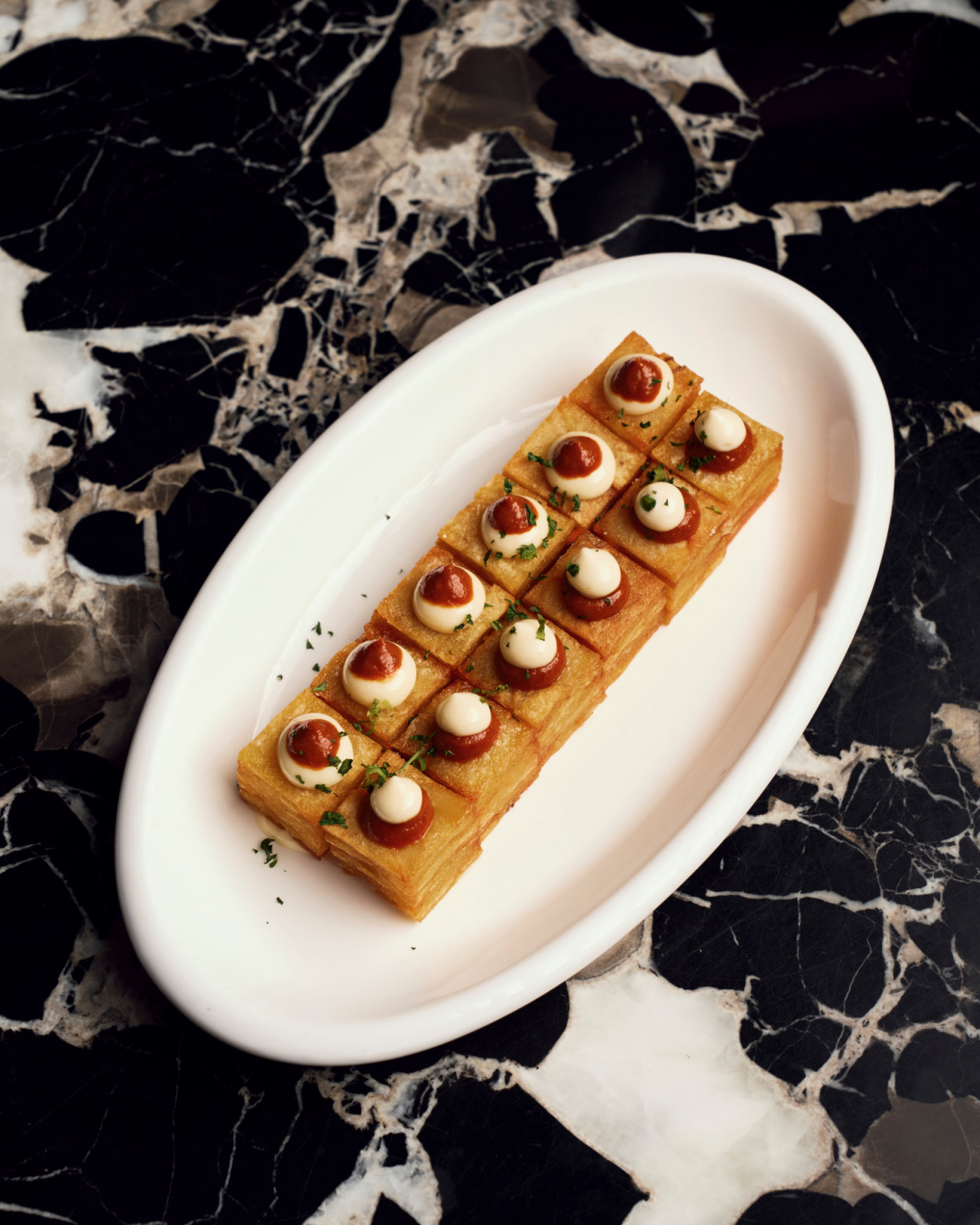 Potato pave at Harry's Bistro