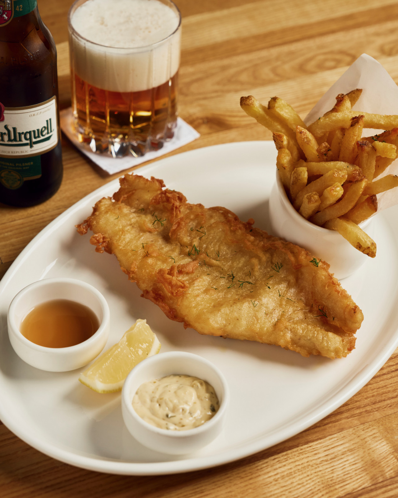 Fish and chips at Harry's Bistro