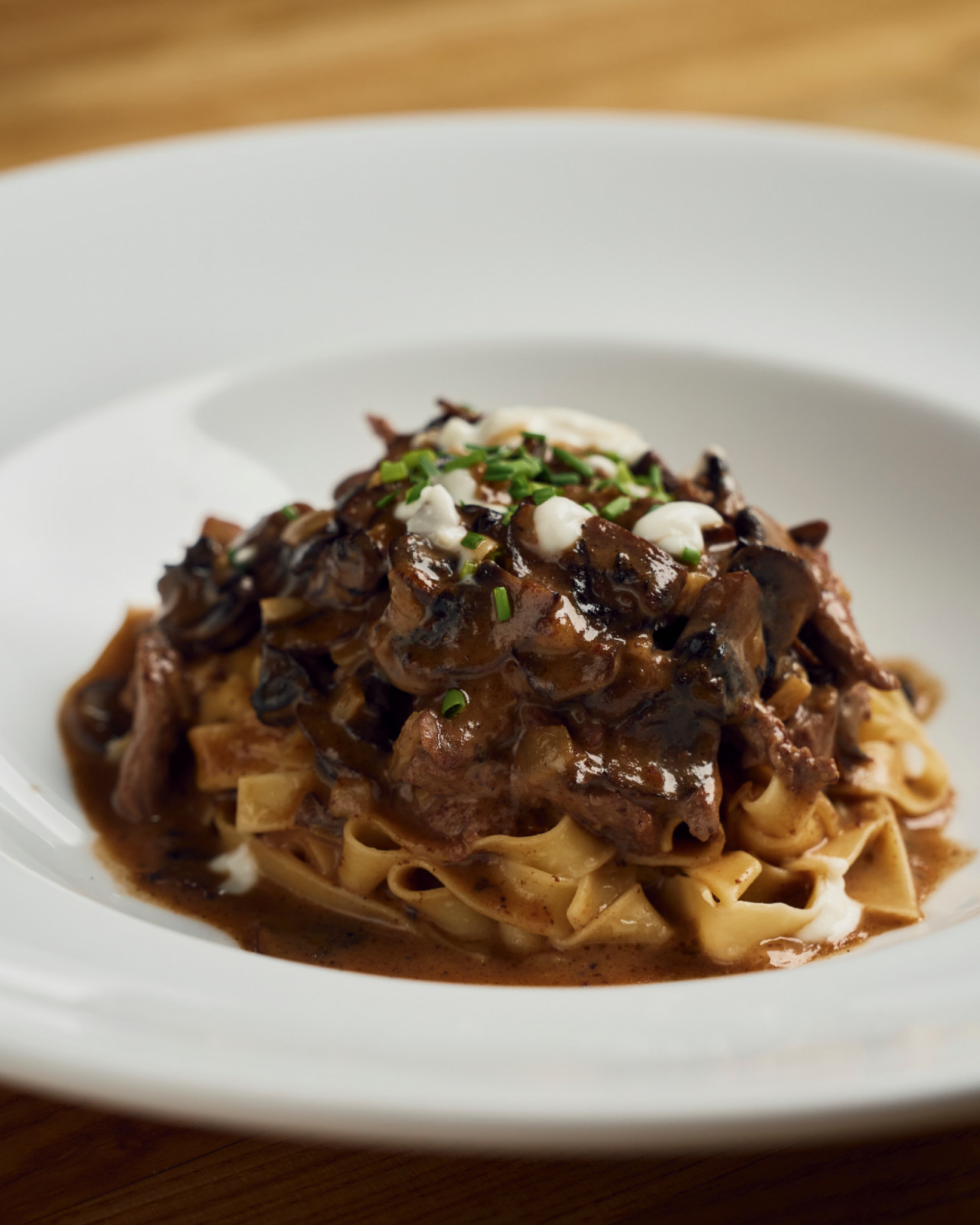 Beef stroganof at Harry's Bistro